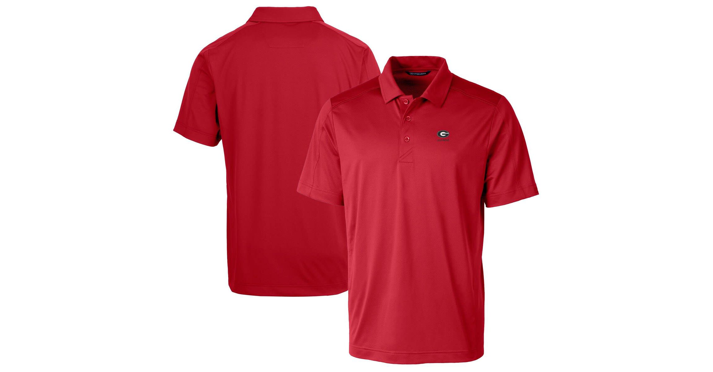 NCAA Georgia Bulldogs Alumni Logo Prospect Textured Stretch Polo