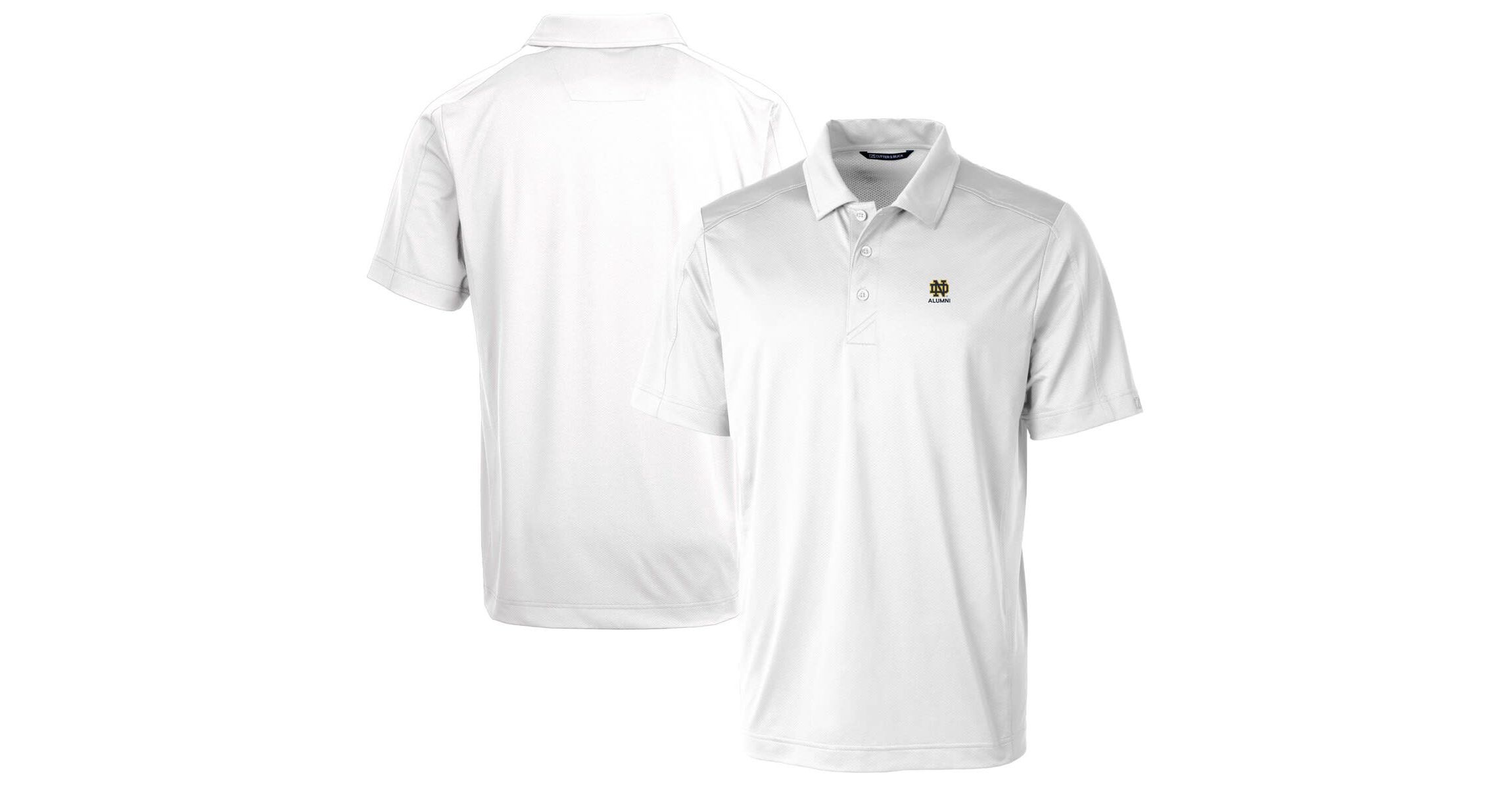 NCAA Notre Dame Fighting Irish Alumni Logo Prospect Textured Stretch Polo