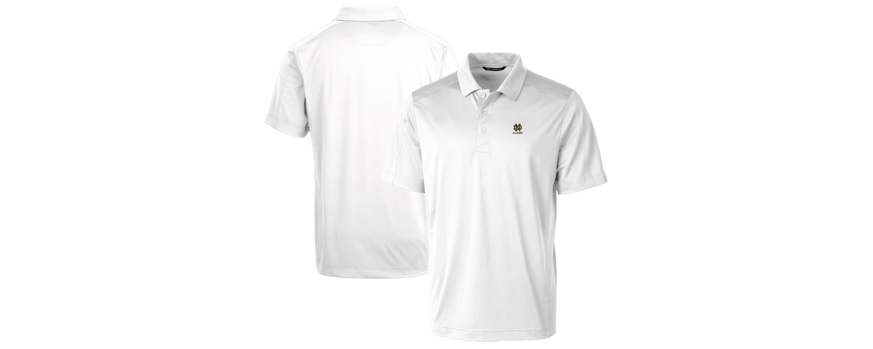 NCAA Notre Dame Fighting Irish Alumni Logo Prospect Textured Stretch Polo