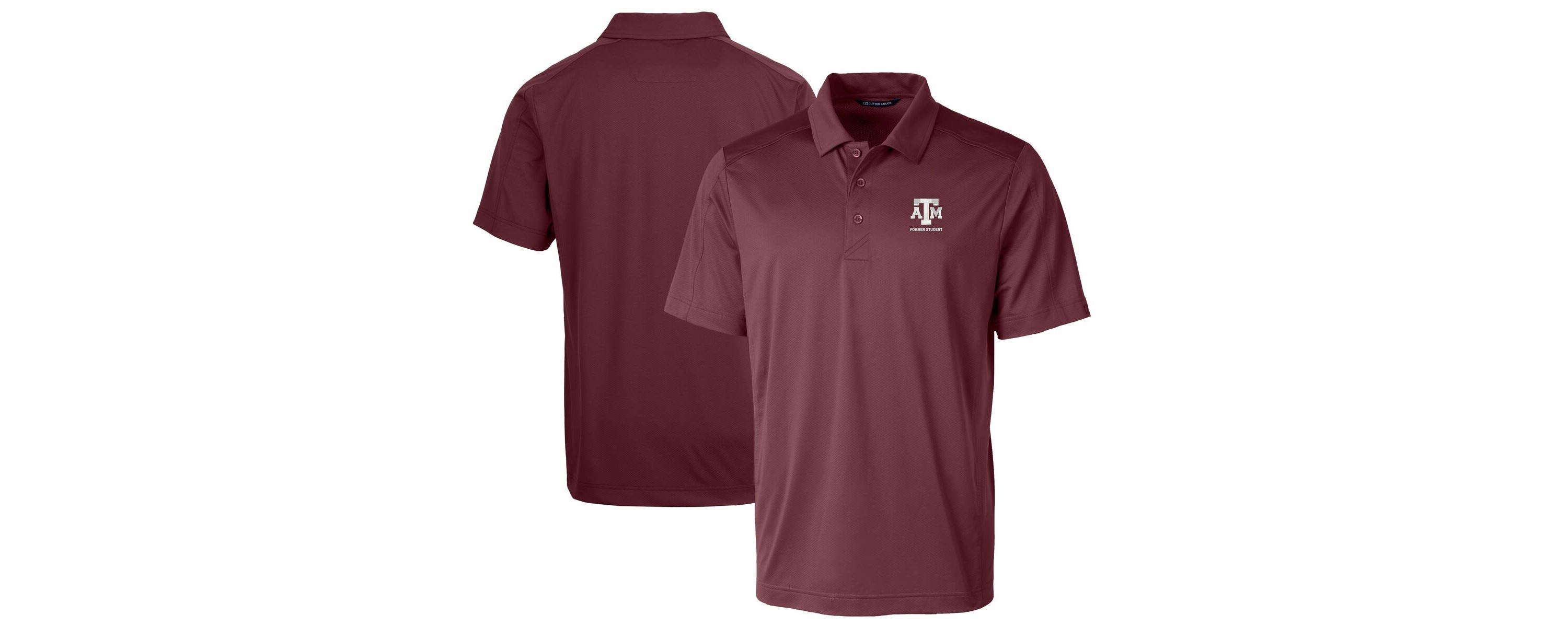 NCAA Texas A&M Aggies Alumni Logo Prospect Textured Stretch Polo