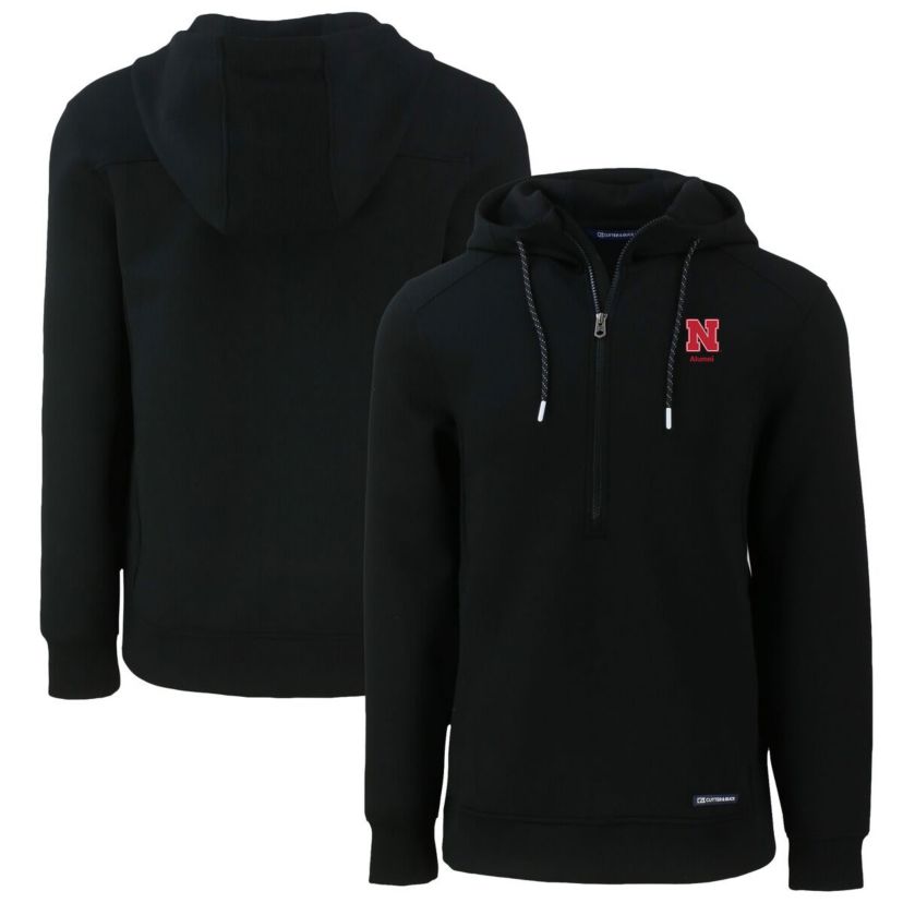 NCAA Nebraska Huskers Alumni Logo Roam Eco Recycled Half-Zip Pullover Hoodie