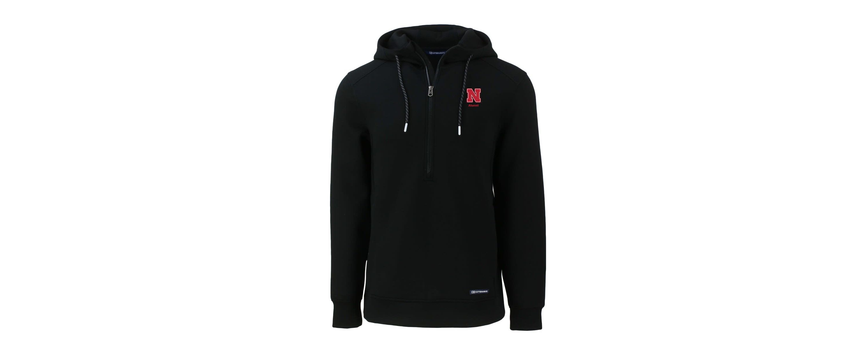 NCAA Nebraska Huskers Alumni Logo Roam Eco Recycled Half-Zip Pullover Hoodie