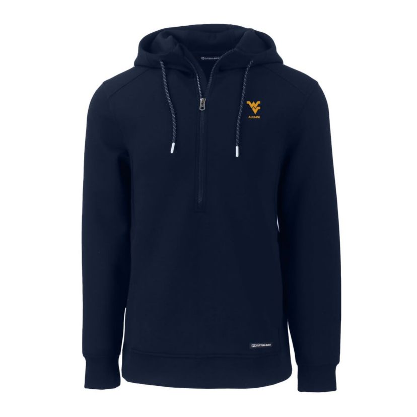 NCAA West Virginia Mountaineers Alumni Logo Roam Eco Recycled Half-Zip Pullover Hoodie