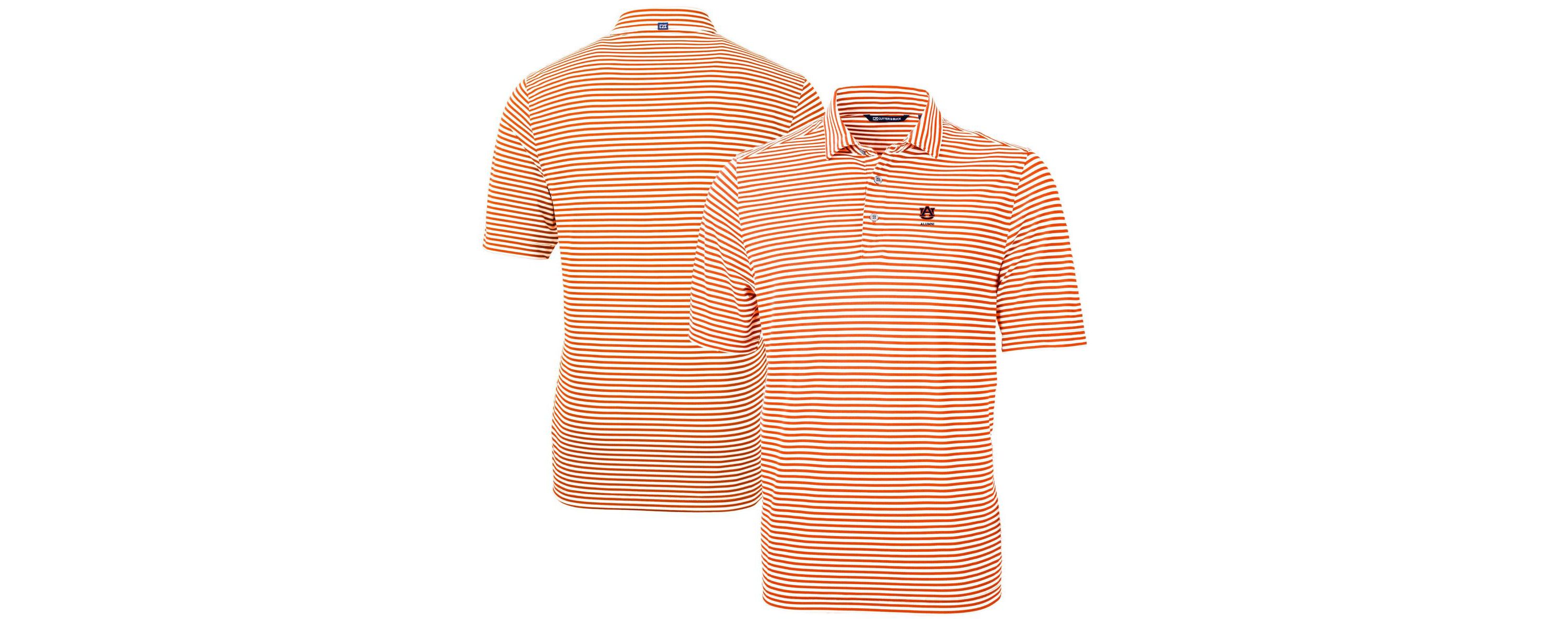 NCAA Auburn Tigers Virtue Eco Pique Stripe Recycled Polo