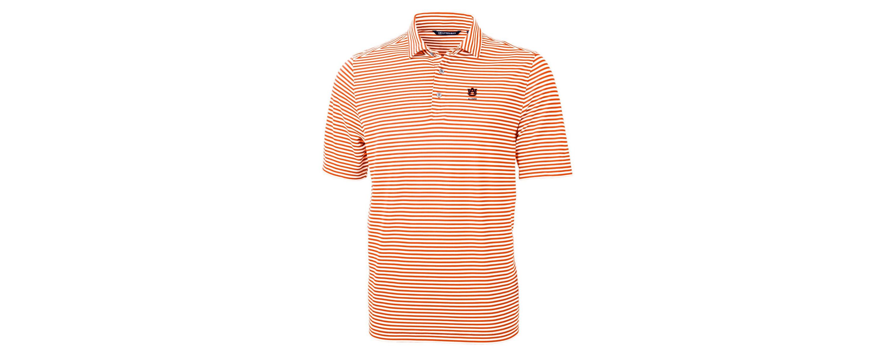 NCAA Auburn Tigers Virtue Eco Pique Stripe Recycled Polo