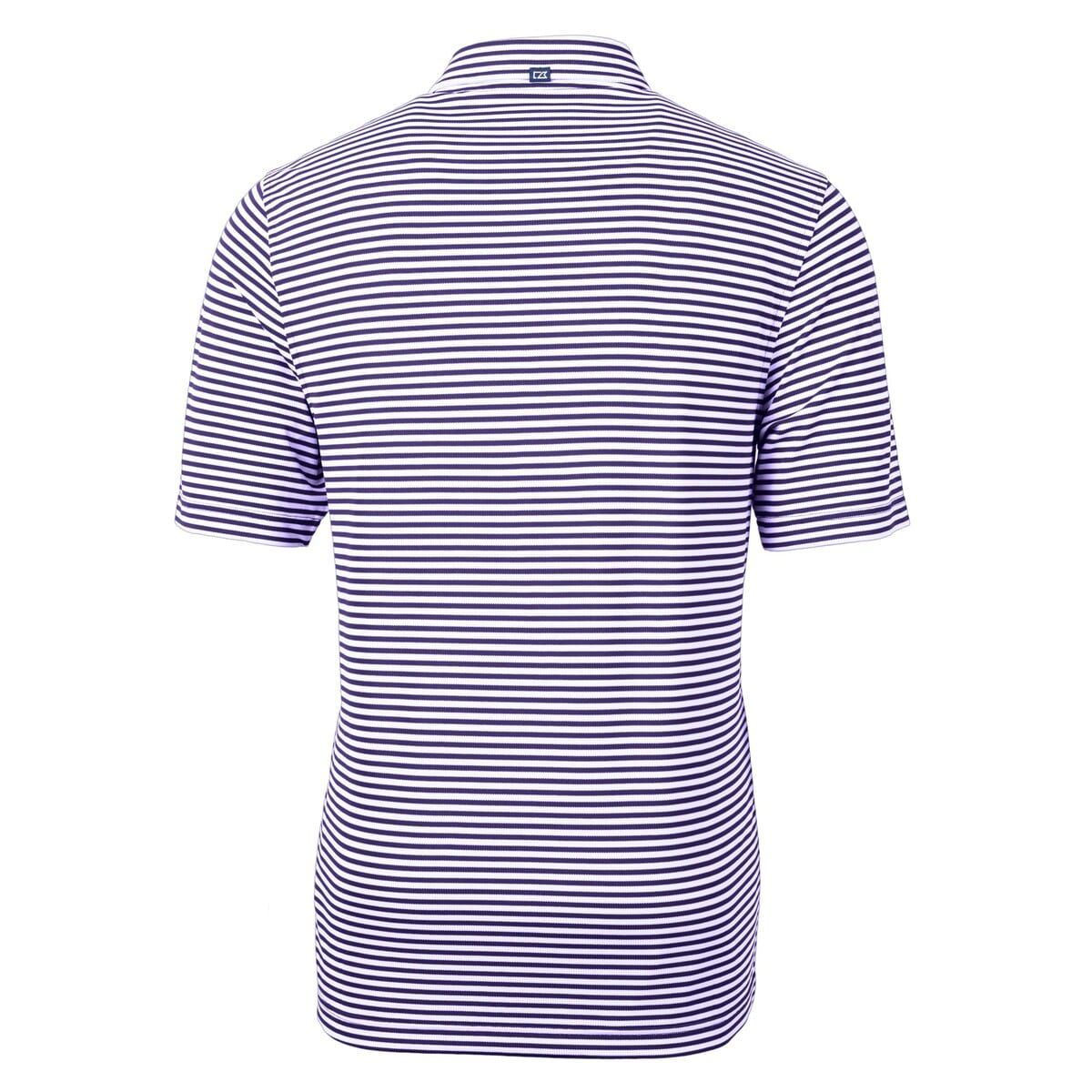 NCAA LSU Tigers Alumni Logo Virtue Eco Pique Stripe Recycled Polo