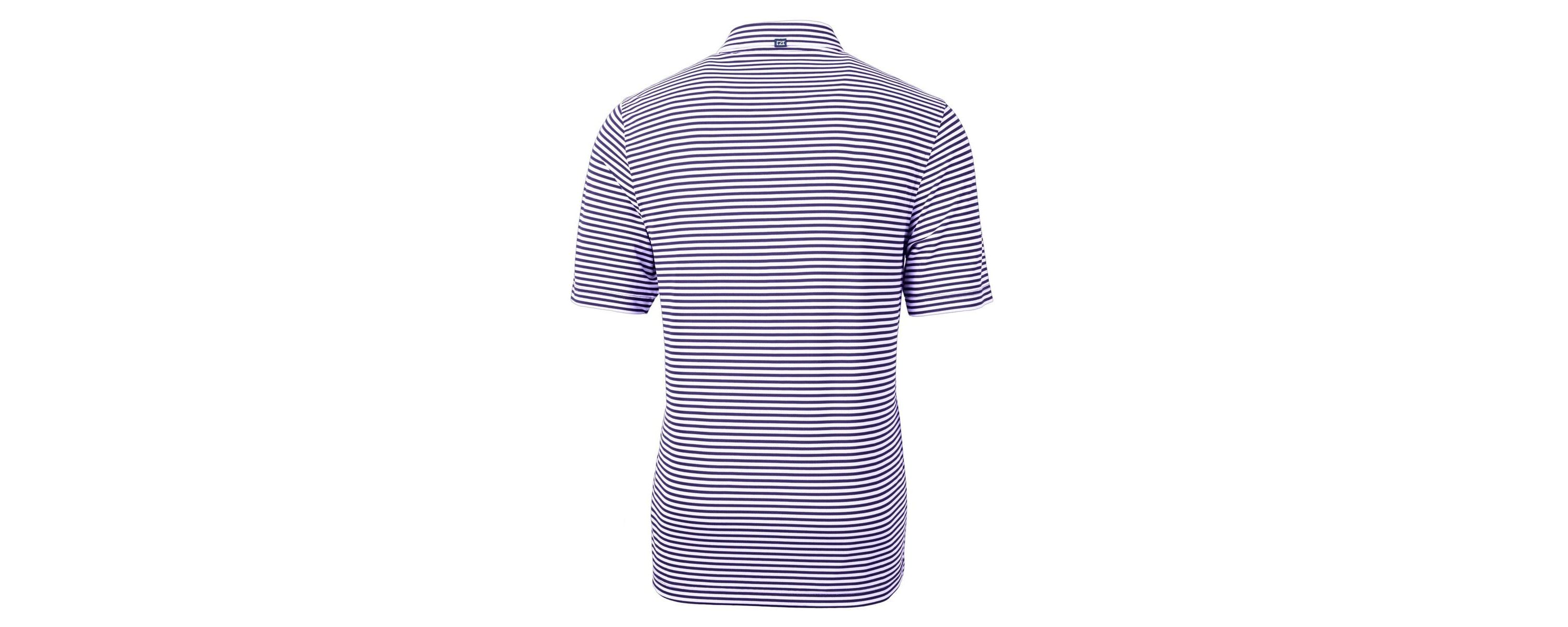 NCAA LSU Tigers Alumni Logo Virtue Eco Pique Stripe Recycled Polo