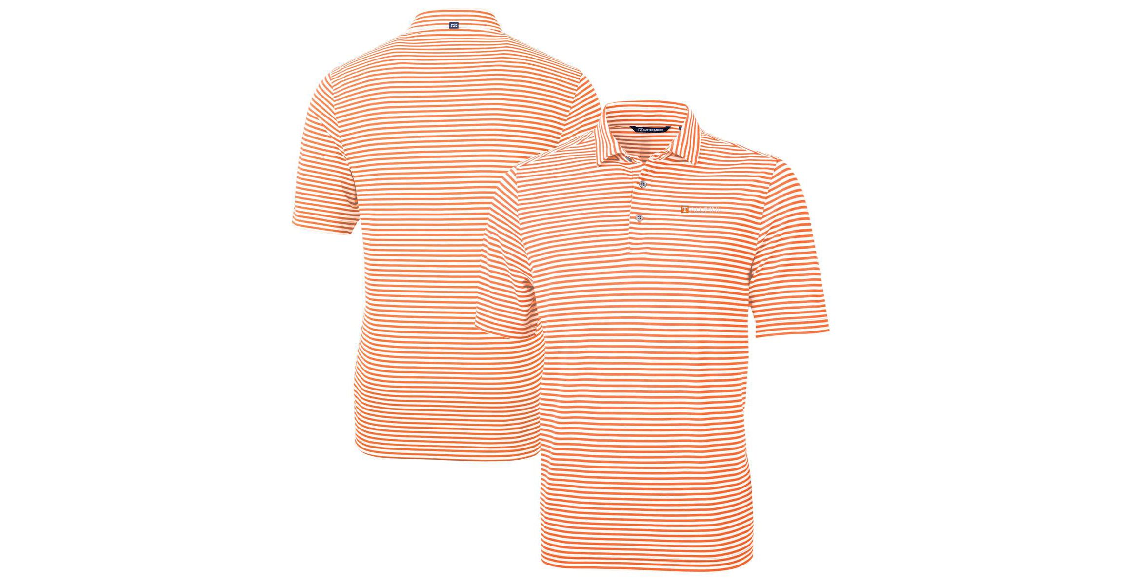 NCAA Tennessee Tennessee Volunteers Alumni Logo Virtue Eco Pique Stripe Recycled Polo