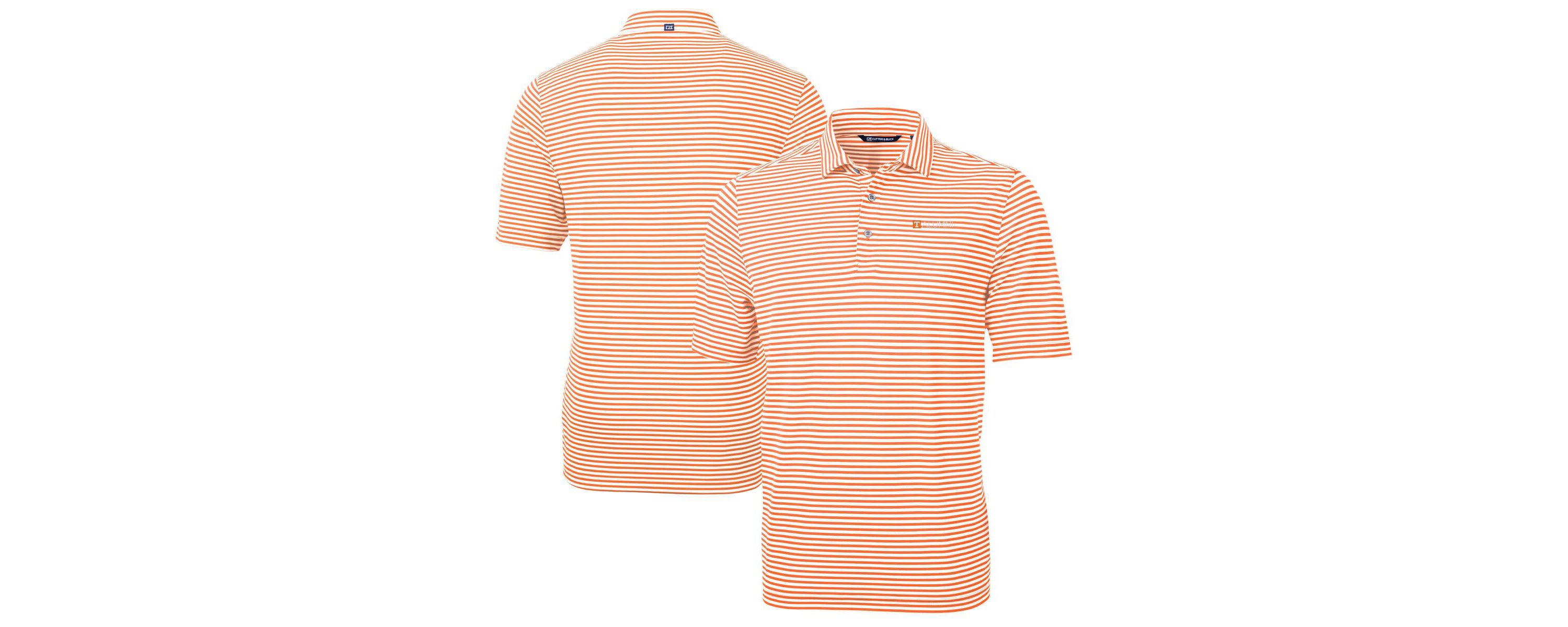 NCAA Tennessee Tennessee Volunteers Alumni Logo Virtue Eco Pique Stripe Recycled Polo