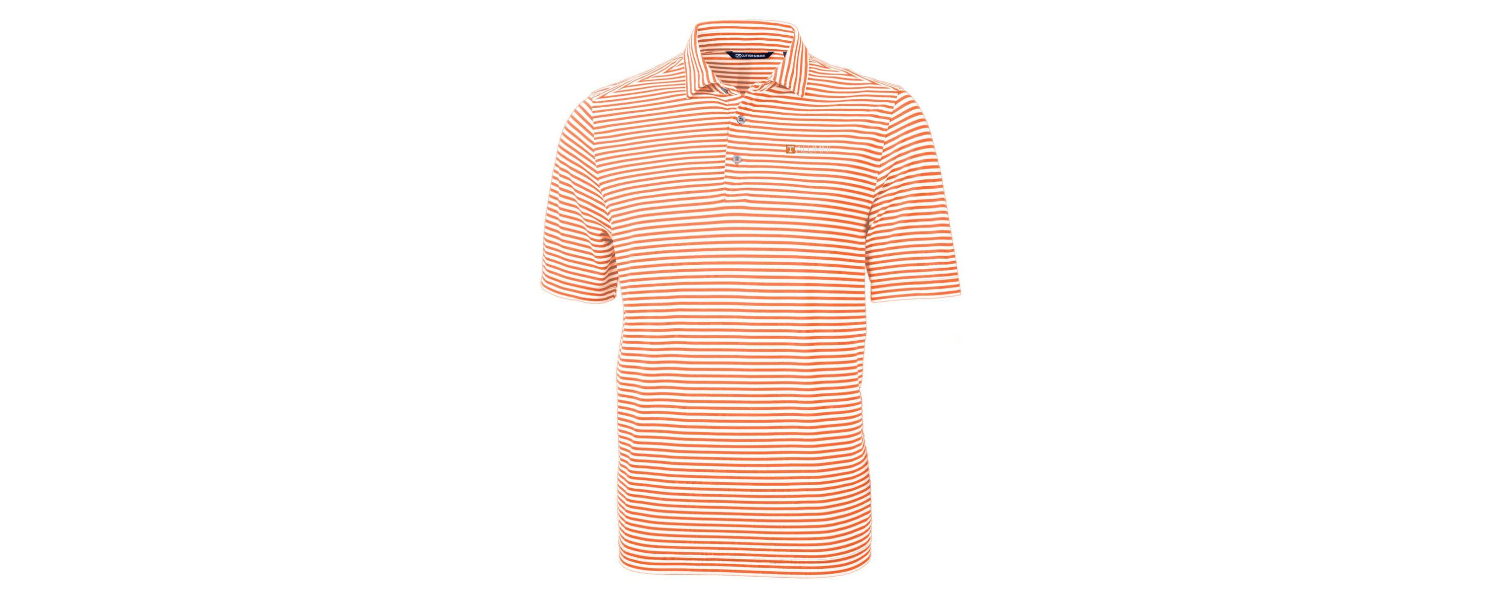 NCAA Tennessee Tennessee Volunteers Alumni Logo Virtue Eco Pique Stripe Recycled Polo