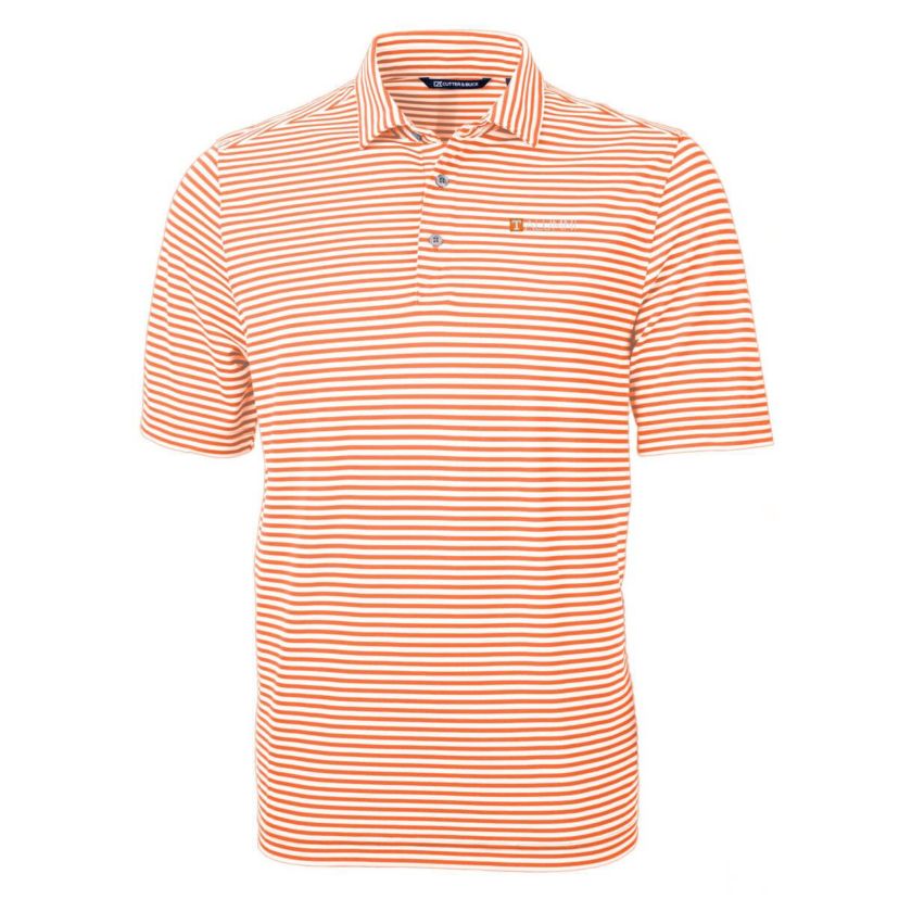 NCAA Tennessee Tennessee Volunteers Alumni Logo Virtue Eco Pique Stripe Recycled Polo