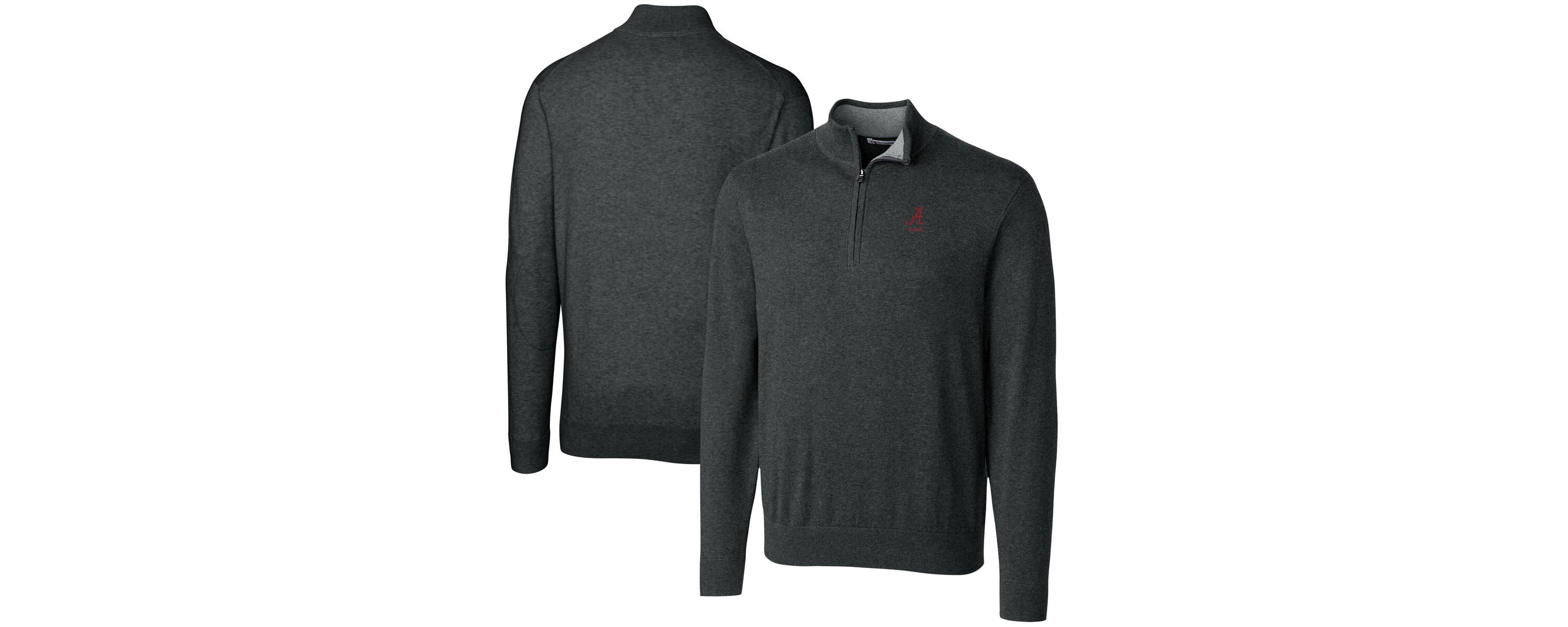 Alabama Crimson Tide NCAA Alabama Tide Alumni Logo Lakemont Tri-Blend Quarter-Zip Pullover Sweater