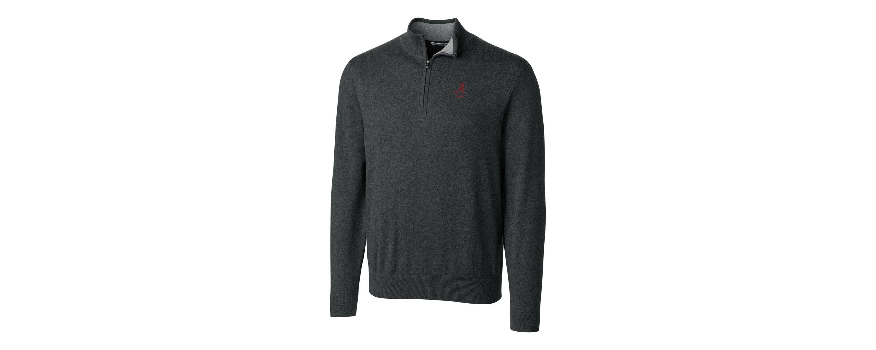 Alabama Crimson Tide NCAA Alabama Tide Alumni Logo Lakemont Tri-Blend Quarter-Zip Pullover Sweater