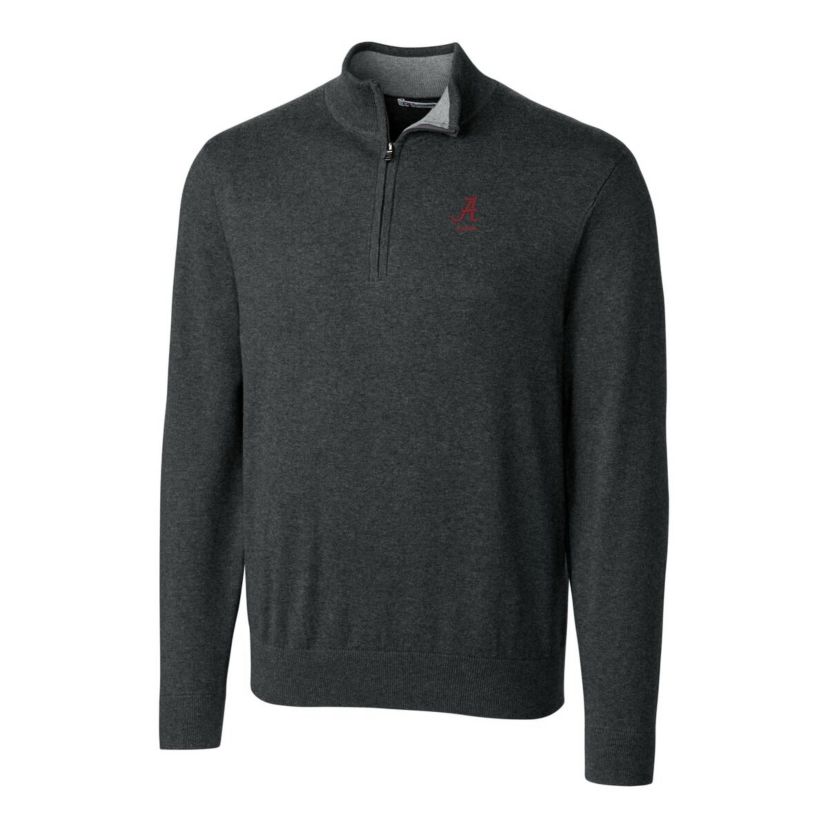 Alabama Crimson Tide NCAA Alabama Tide Alumni Logo Lakemont Tri-Blend Quarter-Zip Pullover Sweater
