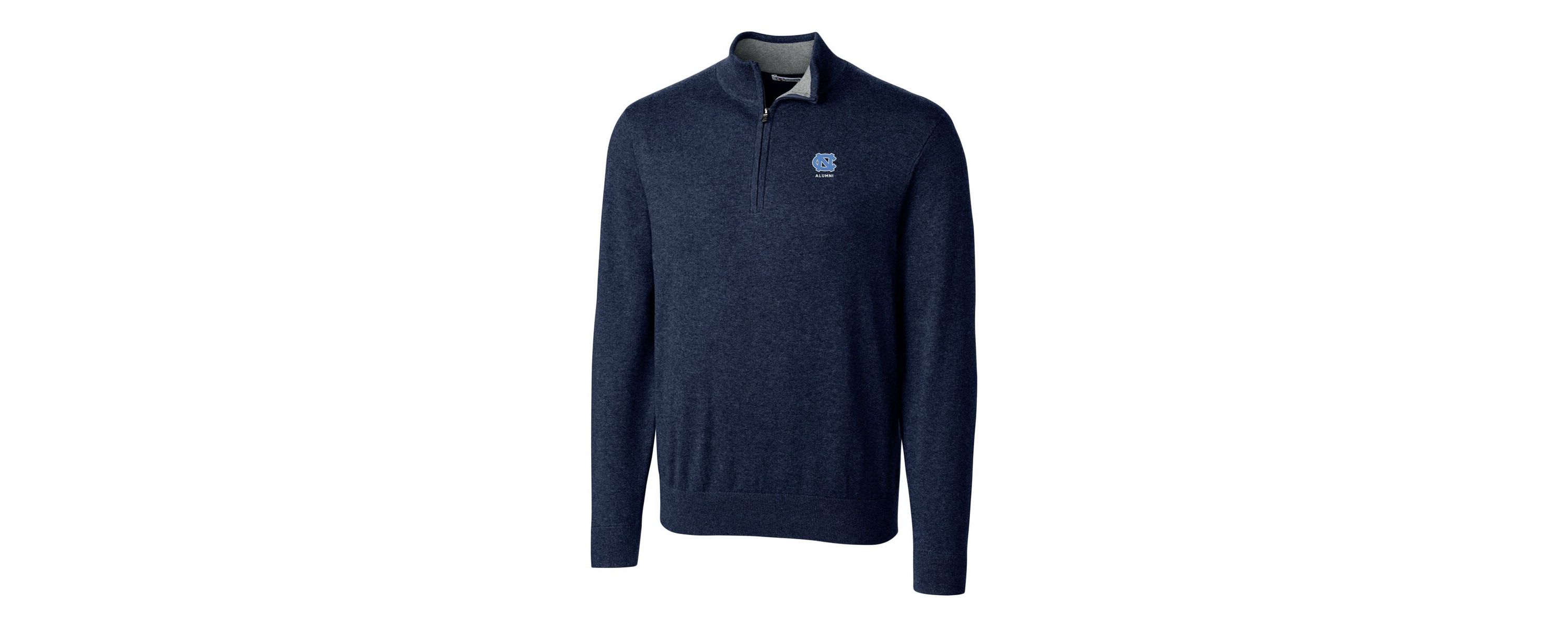 NCAA North Carolina Tar Heels Alumni Logo Lakemont Tri-Blend Quarter-Zip Pullover Sweater