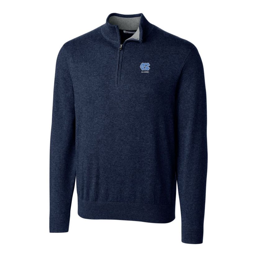 NCAA North Carolina Tar Heels Alumni Logo Lakemont Tri-Blend Quarter-Zip Pullover Sweater