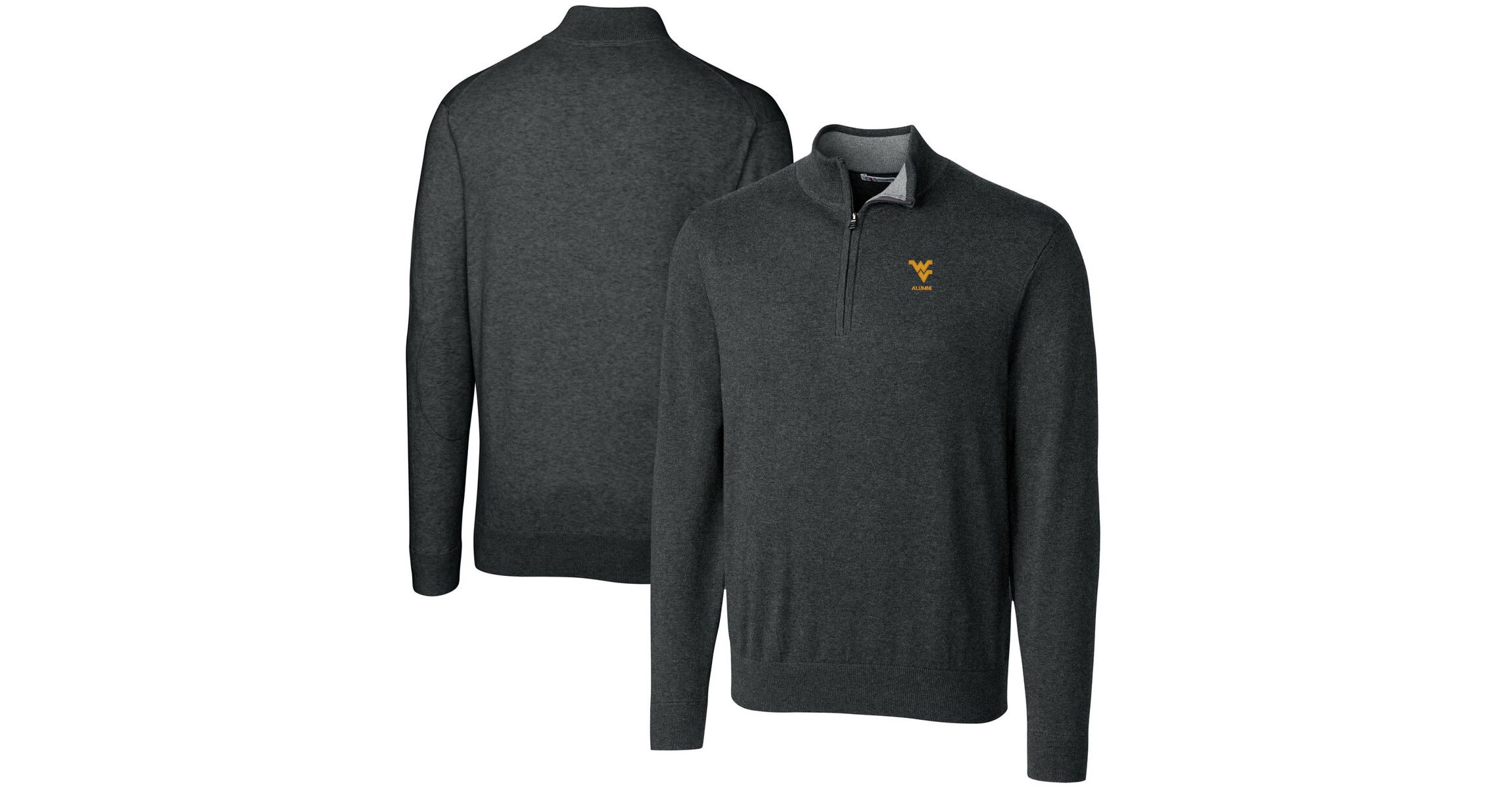 NCAA West Virginia Mountaineers Alumni Logo Lakemont Tri-Blend Quarter-Zip Pullover Sweater