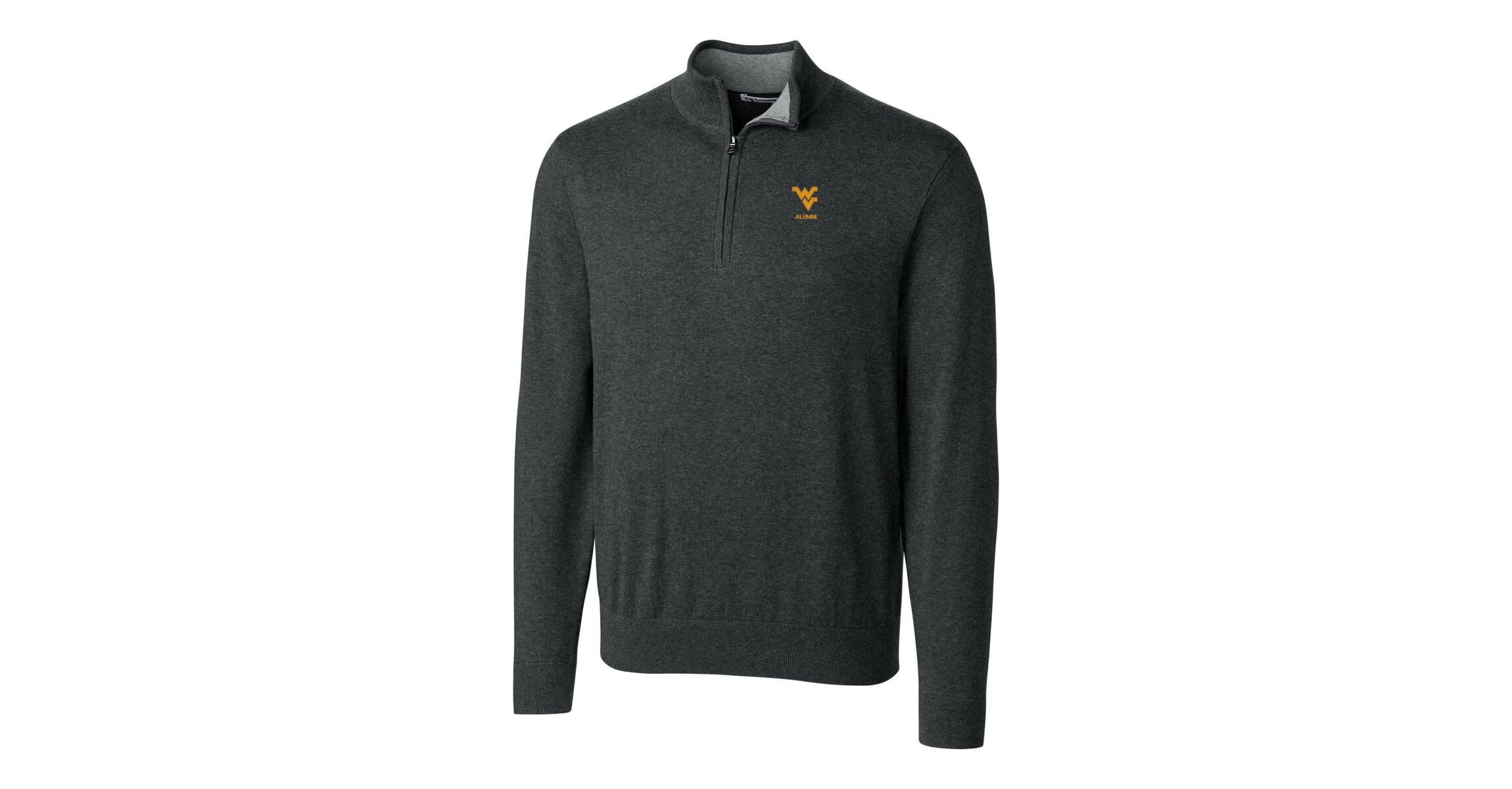 NCAA West Virginia Mountaineers Alumni Logo Lakemont Tri-Blend Quarter-Zip Pullover Sweater