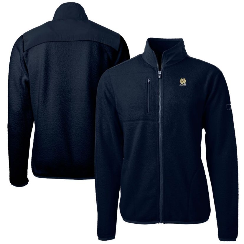 NCAA Notre Dame Fighting Irish Alumni Logo Cascade Eco Sherpa Fleece Full-Zip Jacket