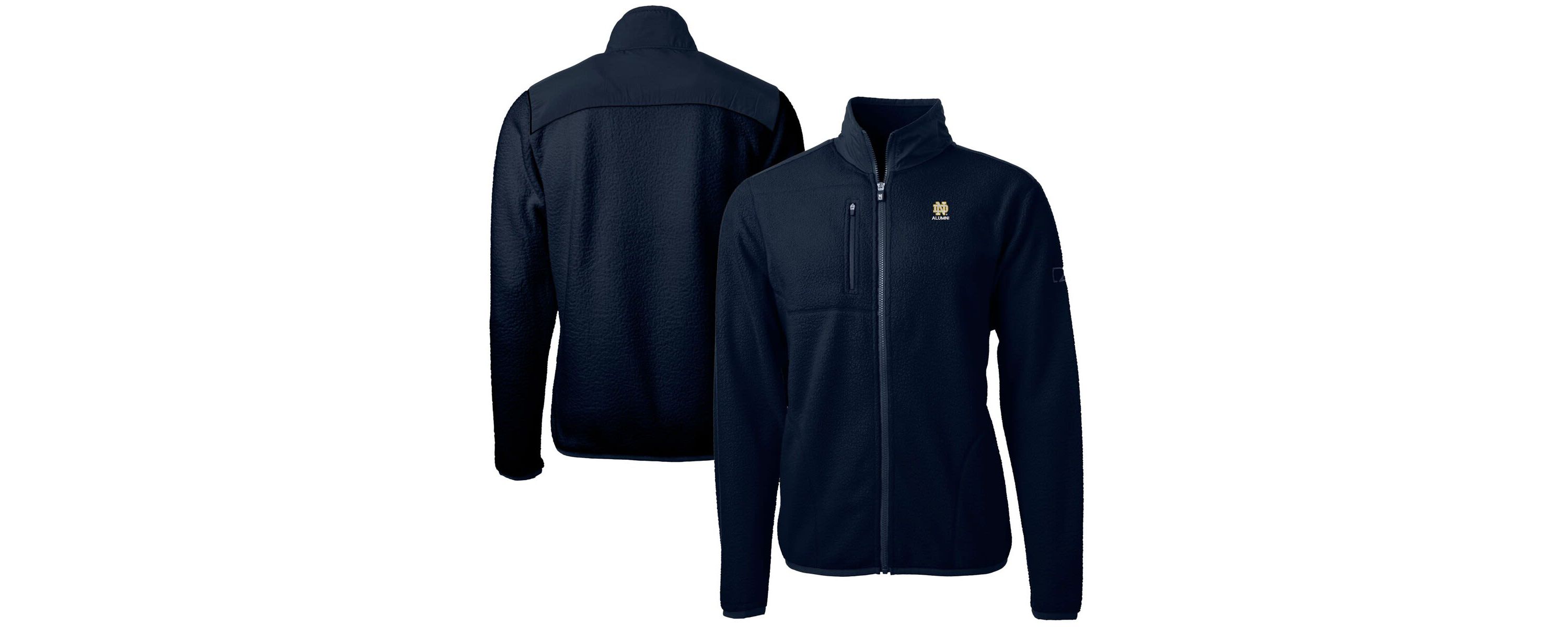 NCAA Notre Dame Fighting Irish Alumni Logo Cascade Eco Sherpa Fleece Full-Zip Jacket