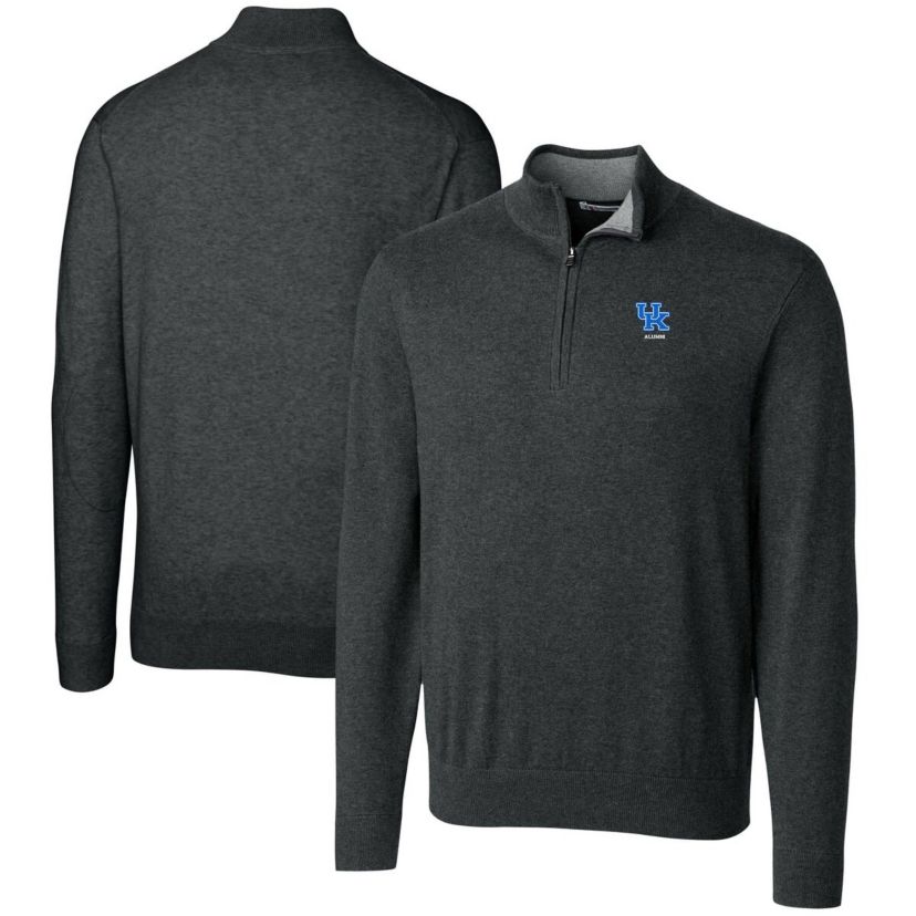 NCAA Kentucky Wildcats Alumni Logo Lakemont Tri-Blend Quarter-Zip Pullover Sweater