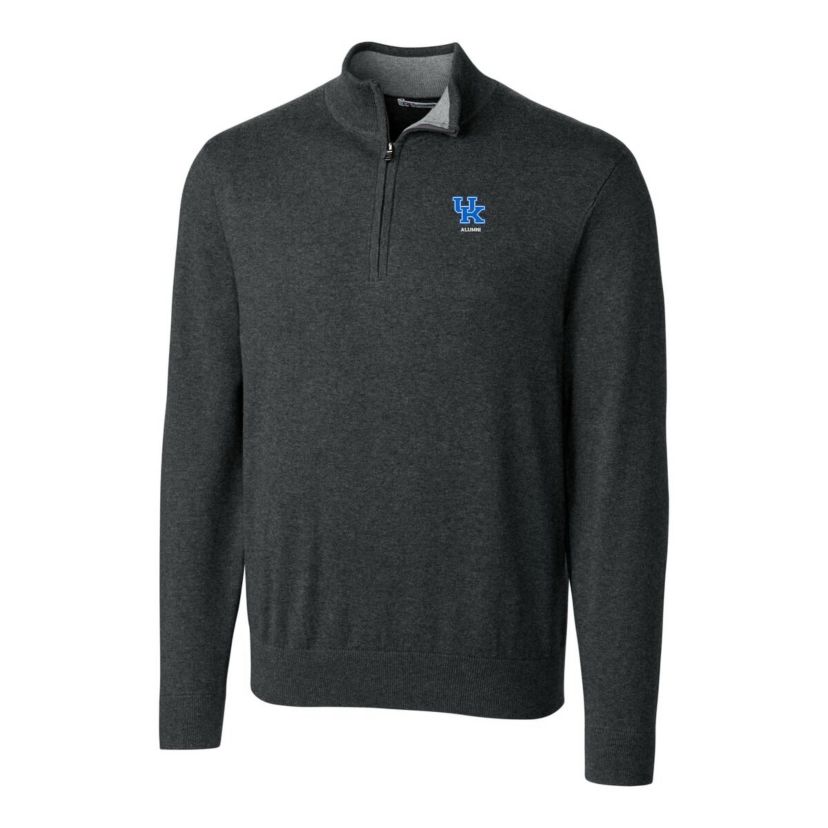 NCAA Kentucky Wildcats Alumni Logo Lakemont Tri-Blend Quarter-Zip Pullover Sweater
