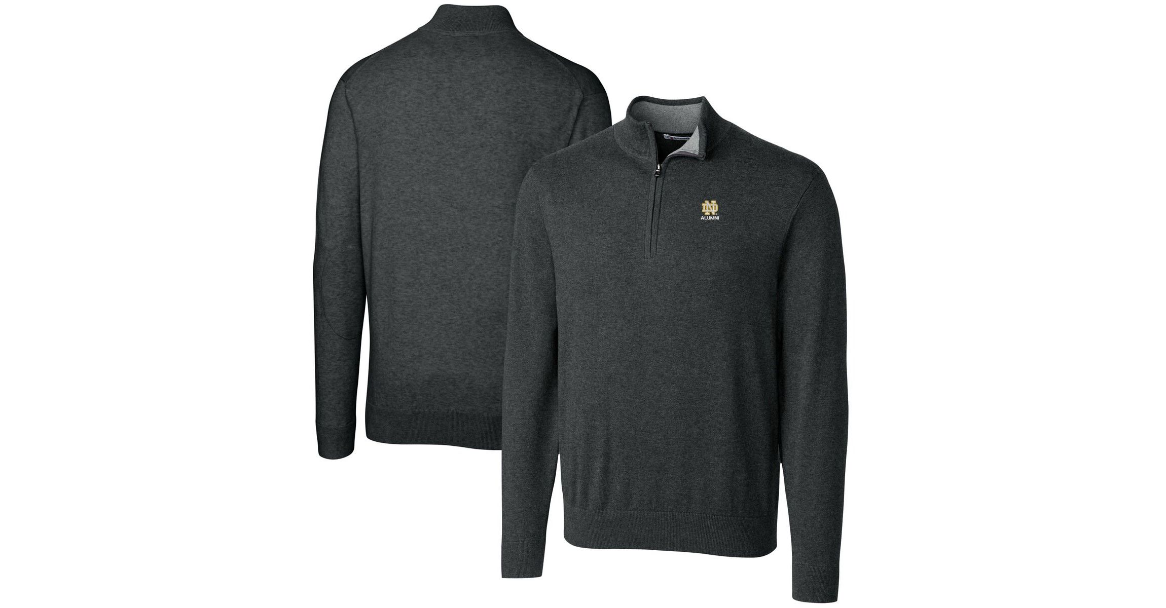 NCAA Notre Dame Fighting Irish Alumni Logo Lakemont Tri-Blend Quarter-Zip Pullover Sweater