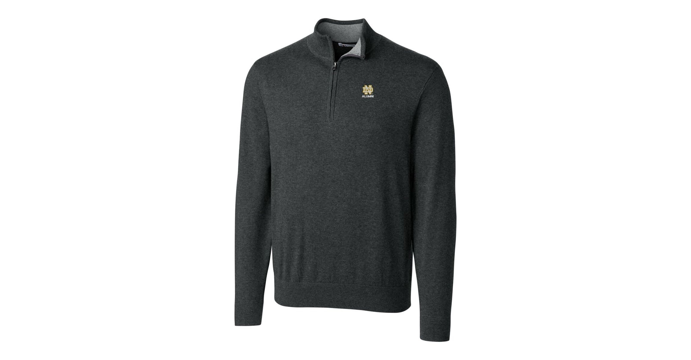 NCAA Notre Dame Fighting Irish Alumni Logo Lakemont Tri-Blend Quarter-Zip Pullover Sweater