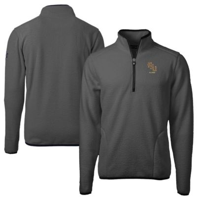 Cutter & Buck Men's NCAA Florida State Seminoles Alumni Logo Cascade Eco Sherpa Fleece Quarter-Zip Pullover Jacket -  3204155200255982