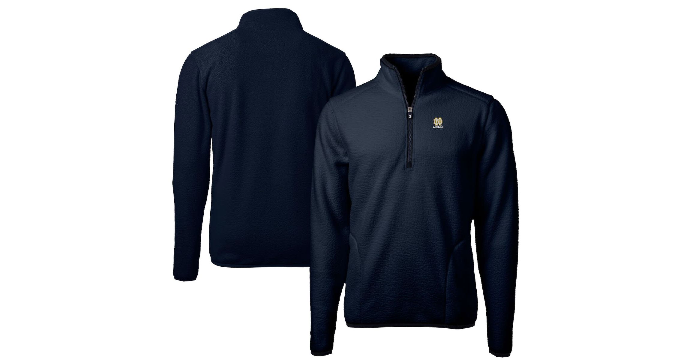 NCAA Notre Dame Fighting Irish Alumni Logo Cascade Eco Sherpa Fleece Quarter-Zip Pullover Jacket
