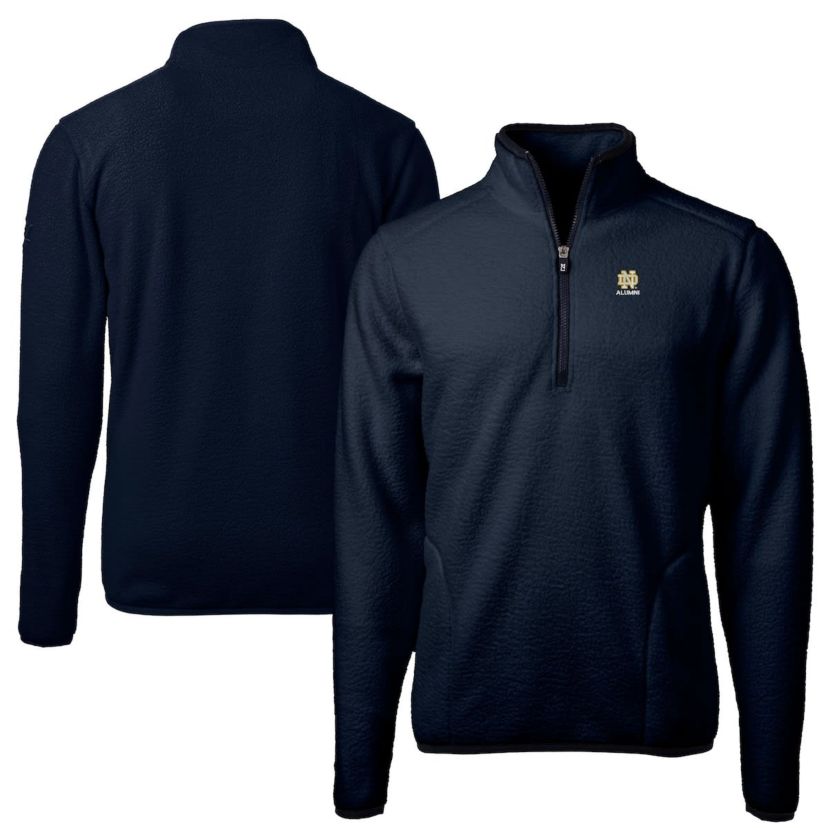 NCAA Notre Dame Fighting Irish Alumni Logo Cascade Eco Sherpa Fleece Quarter-Zip Pullover Jacket