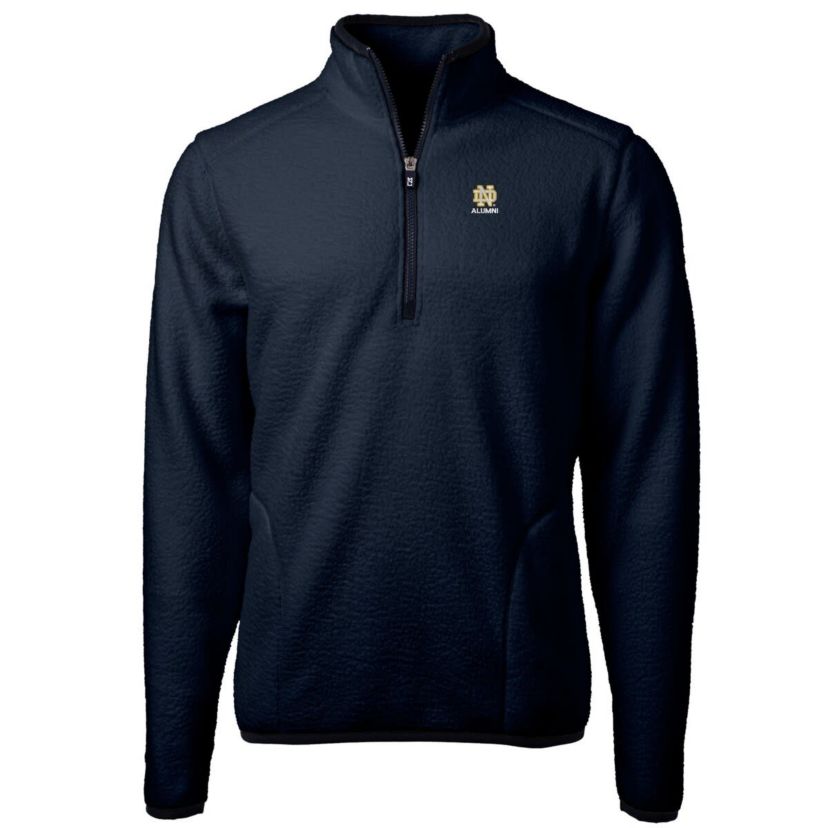 NCAA Notre Dame Fighting Irish Alumni Logo Cascade Eco Sherpa Fleece Quarter-Zip Pullover Jacket