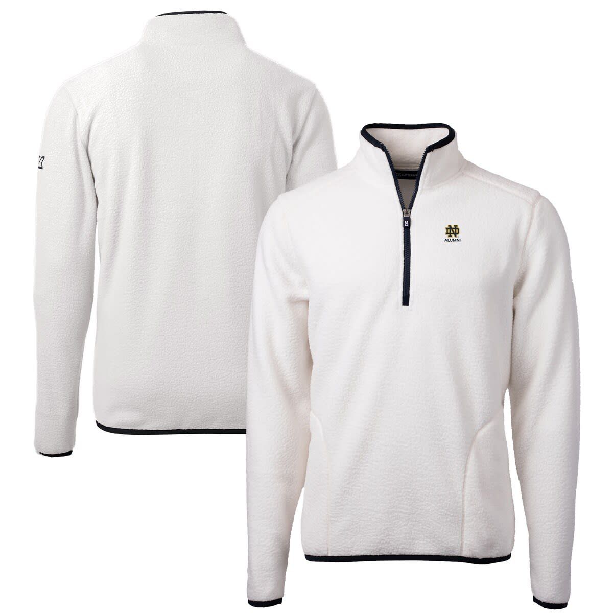 NCAA Notre Dame Fighting Irish Alumni Logo Cascade Eco Sherpa Fleece Quarter-Zip Pullover Jacket