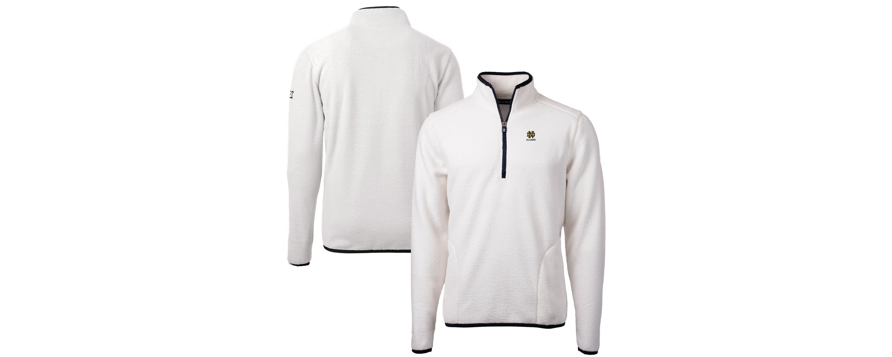 NCAA Notre Dame Fighting Irish Alumni Logo Cascade Eco Sherpa Fleece Quarter-Zip Pullover Jacket