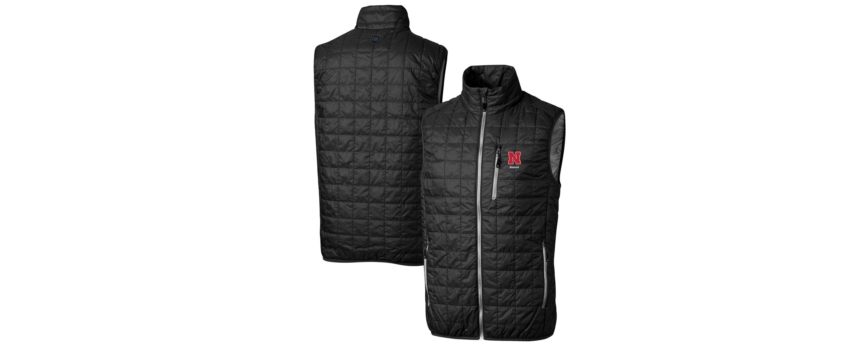 NCAA Nebraska Huskers Alumni Logo Rainier PrimaLoft Eco Insulated Full-Zip Puffer Vest