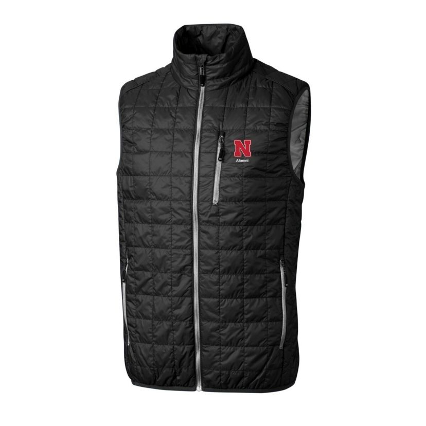 NCAA Nebraska Huskers Alumni Logo Rainier PrimaLoft Eco Insulated Full-Zip Puffer Vest