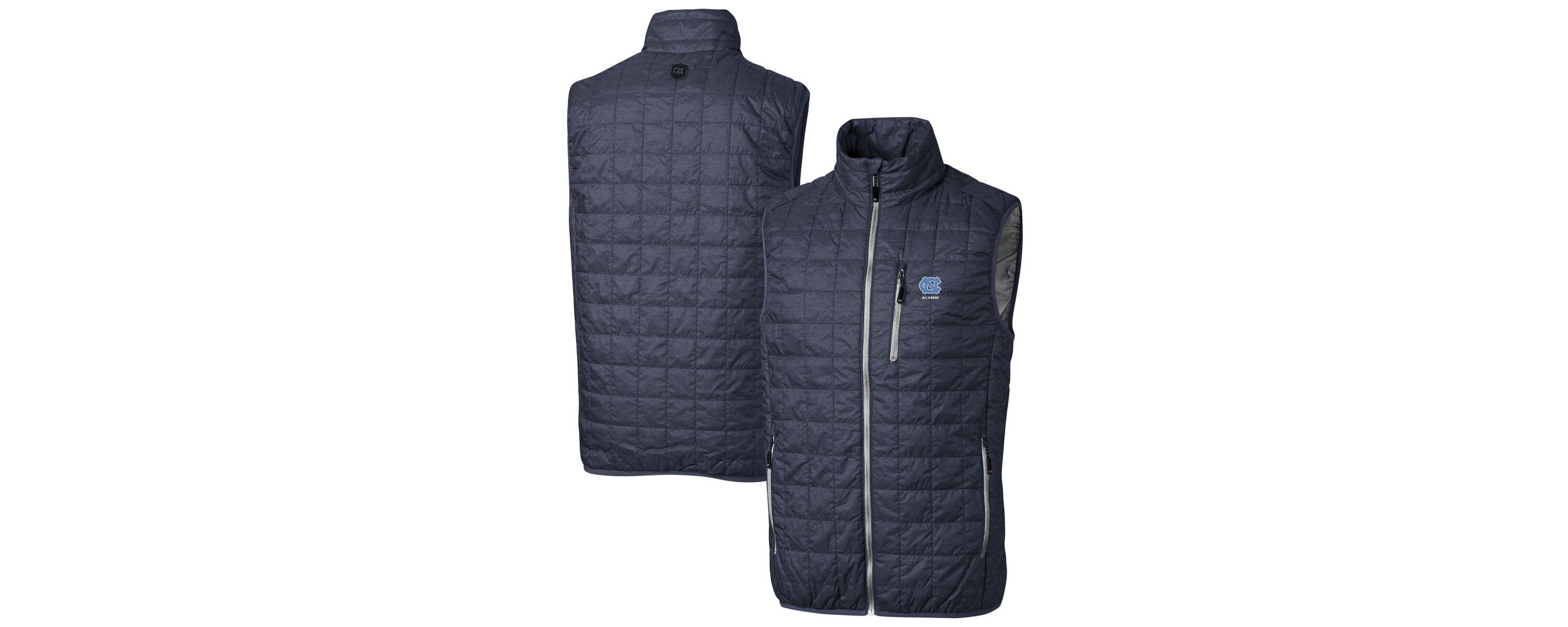 NCAA North Carolina Tar Heels Alumni Logo Rainier PrimaLoft Eco Insulated Full-Zip Puffer Vest