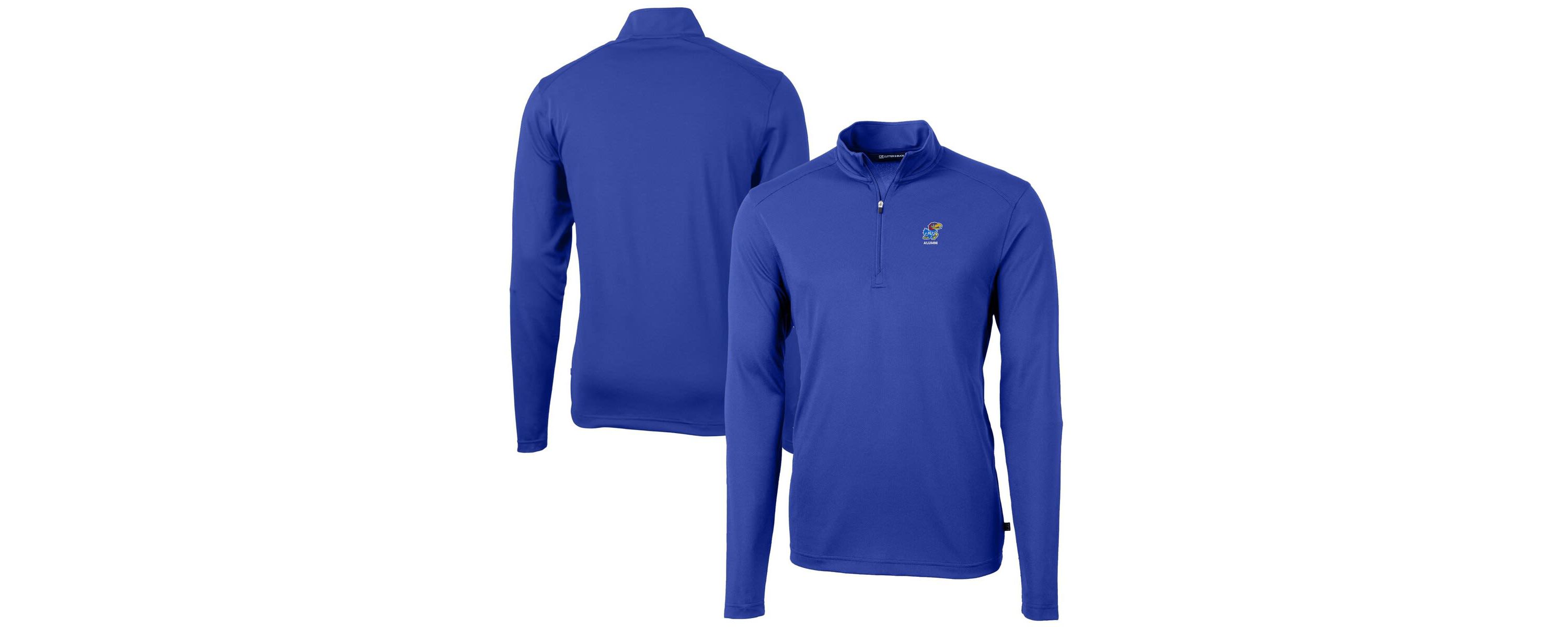 NCAA Kansas Jayhawks Alumni Logo Virtue Eco Pique Recycled Quarter-Zip Pullover Top