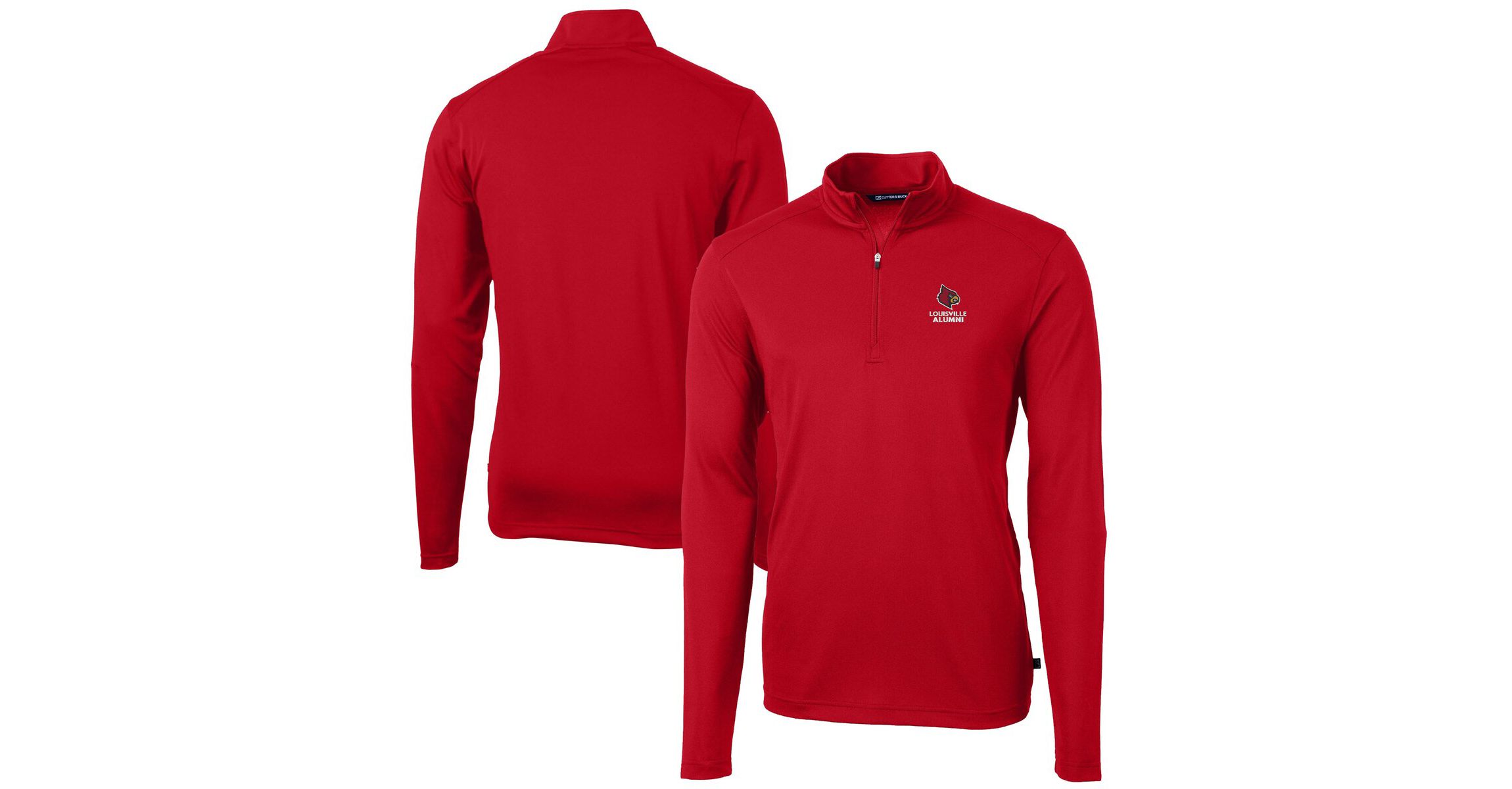 NCAA Louisville Cardinals Alumni Logo Virtue Eco Pique Recycled Quarter-Zip Pullover Top