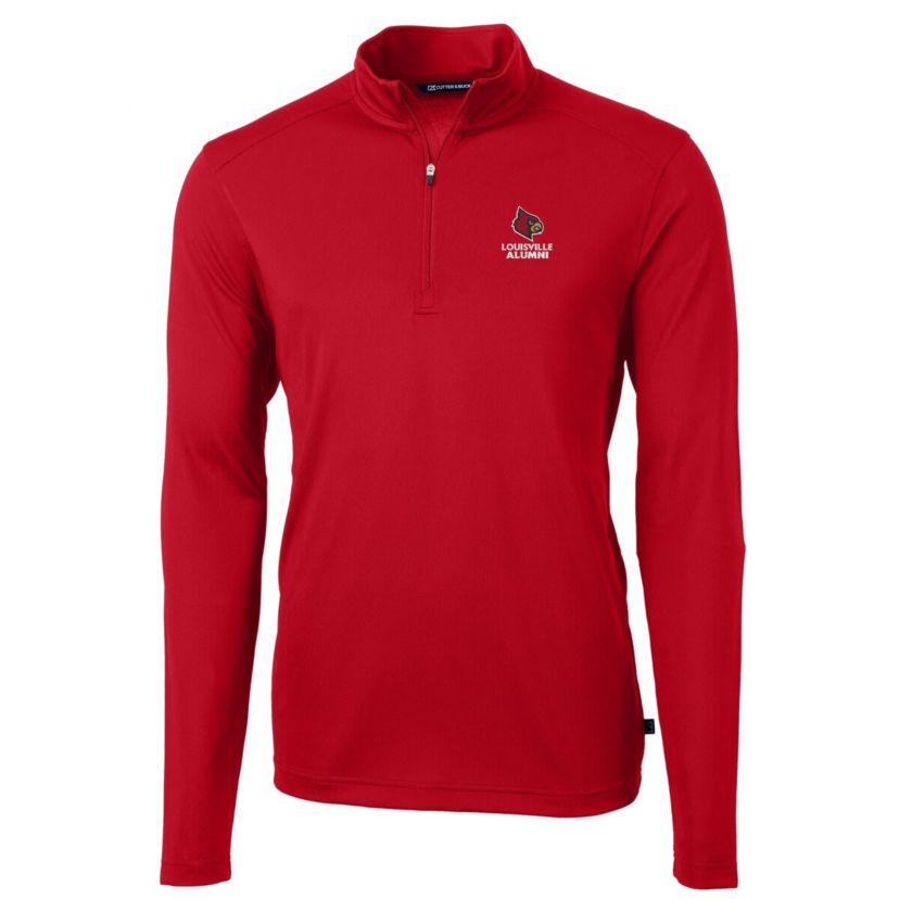 NCAA Louisville Cardinals Alumni Logo Virtue Eco Pique Recycled Quarter-Zip Pullover Top