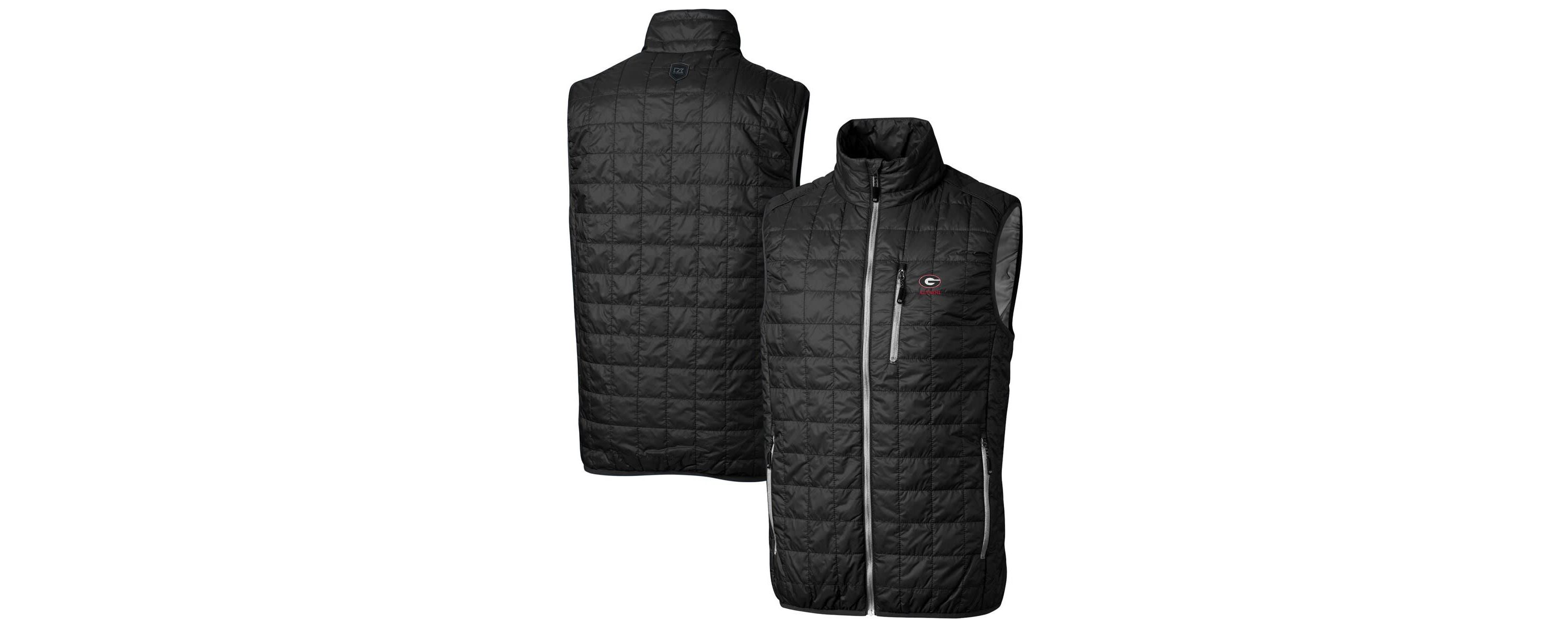 NCAA Georgia Bulldogs Alumni Logo Rainier PrimaLoft Eco Insulated Full-Zip Puffer Vest