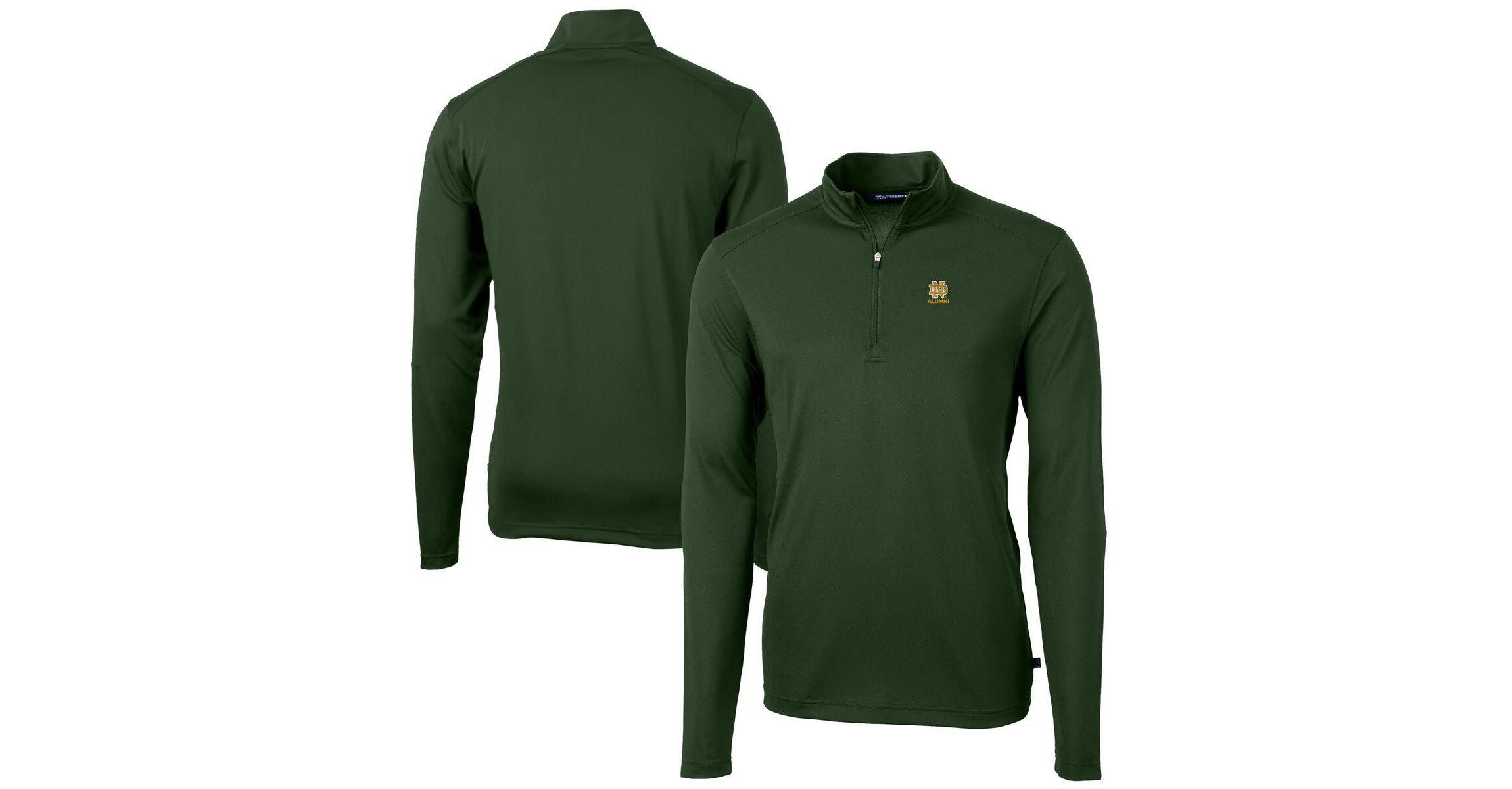 NCAA Notre Dame Fighting Irish Alumni Logo Virtue Eco Pique Recycled Quarter-Zip Pullover Top