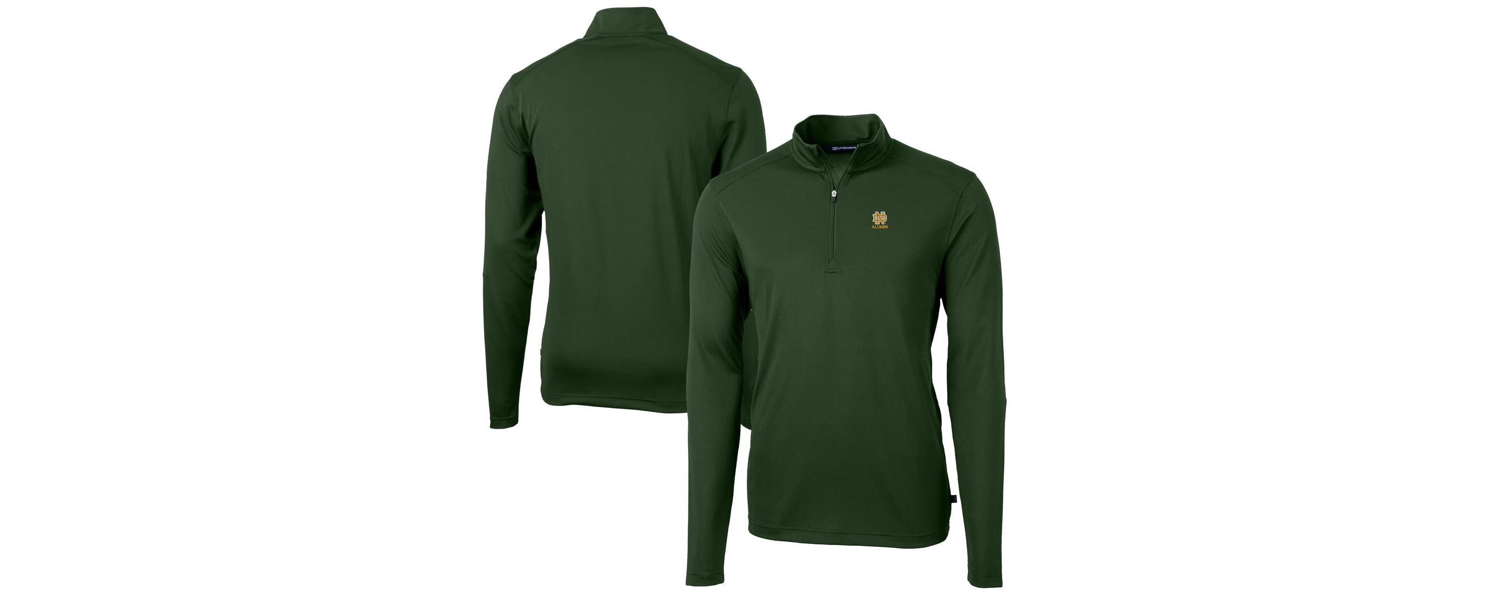 NCAA Notre Dame Fighting Irish Alumni Logo Virtue Eco Pique Recycled Quarter-Zip Pullover Top