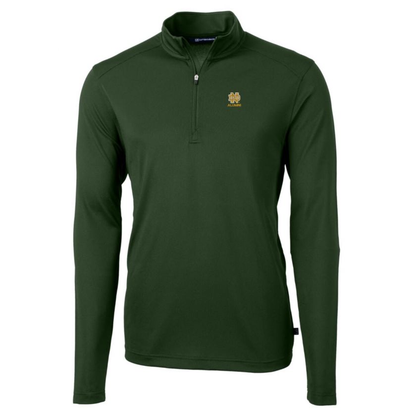 NCAA Notre Dame Fighting Irish Alumni Logo Virtue Eco Pique Recycled Quarter-Zip Pullover Top