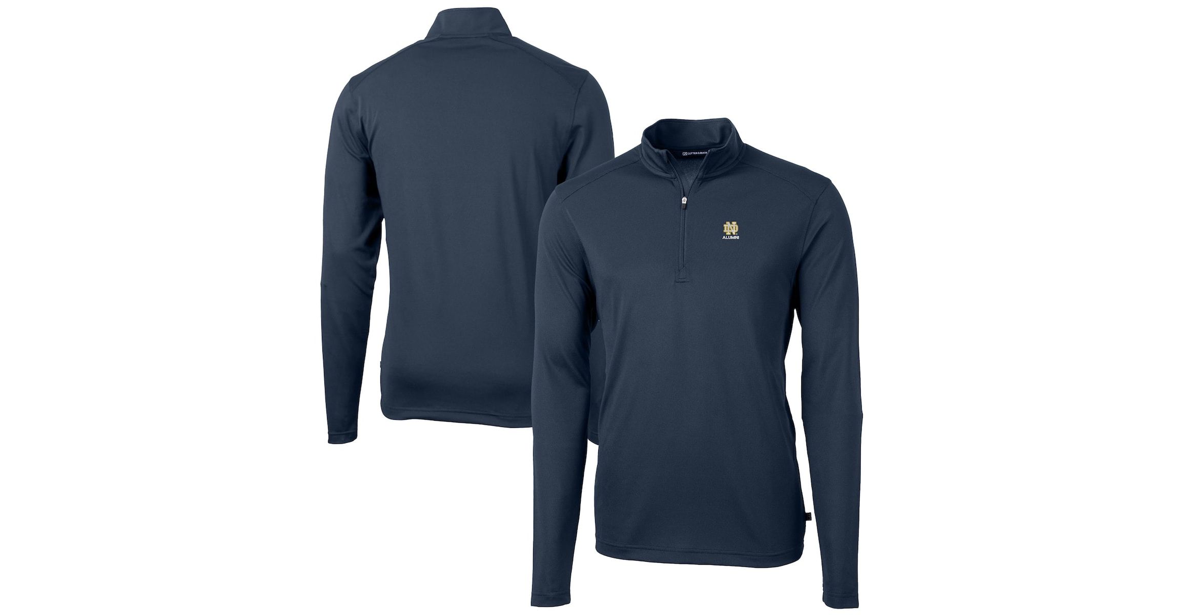 NCAA Notre Dame Fighting Irish Alumni Logo Virtue Eco Pique Recycled Quarter-Zip Pullover Top