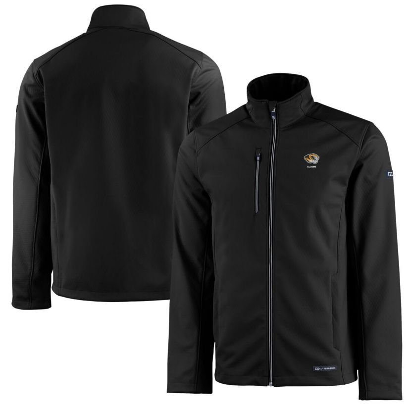 NCAA Missouri Tigers Alumni Logo Evoke Eco Softshell Recycled Full-Zip Jacket