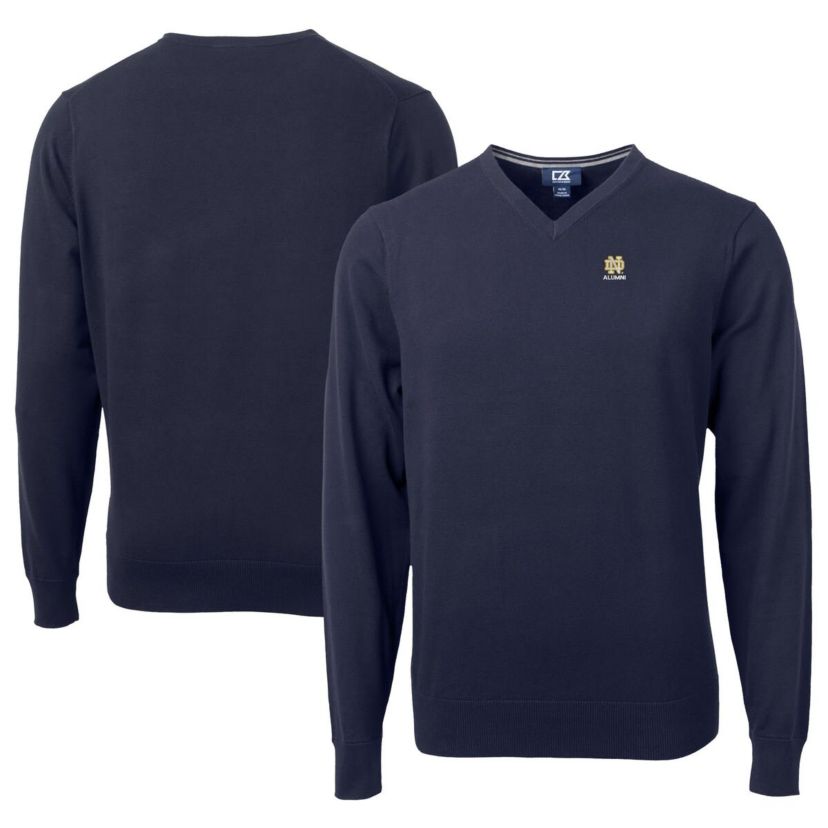 NCAA Notre Dame Fighting Irish Alumni Logo Lakemont Tri-Blend V-Neck Pullover Sweater