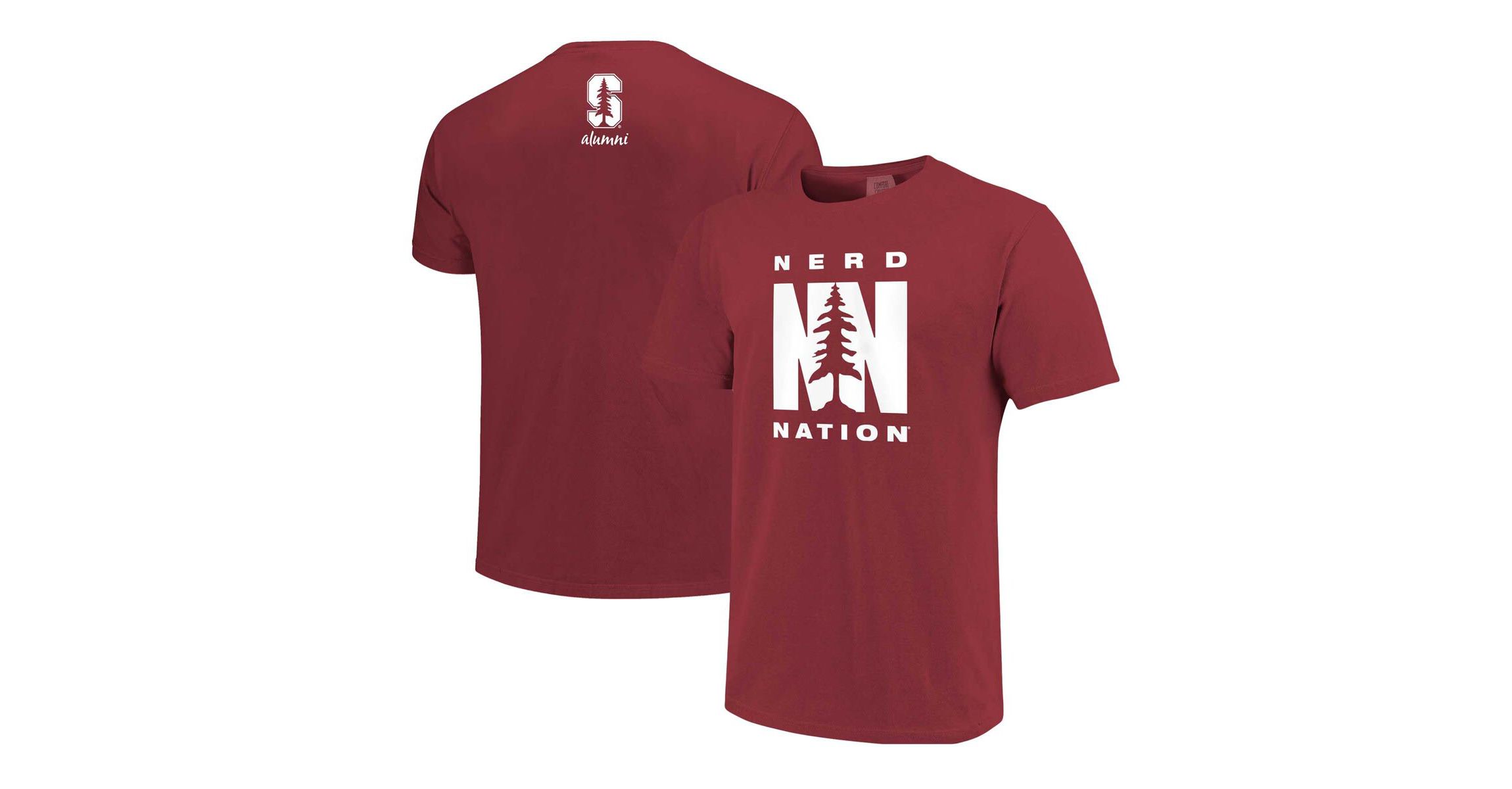 Stanford Cardinal NCAA Stanford Alumni Nerd Nation Comfort Color T-Shirt
