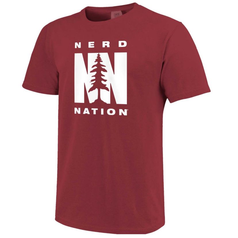 Stanford Cardinal NCAA Stanford Alumni Nerd Nation Comfort Color T-Shirt