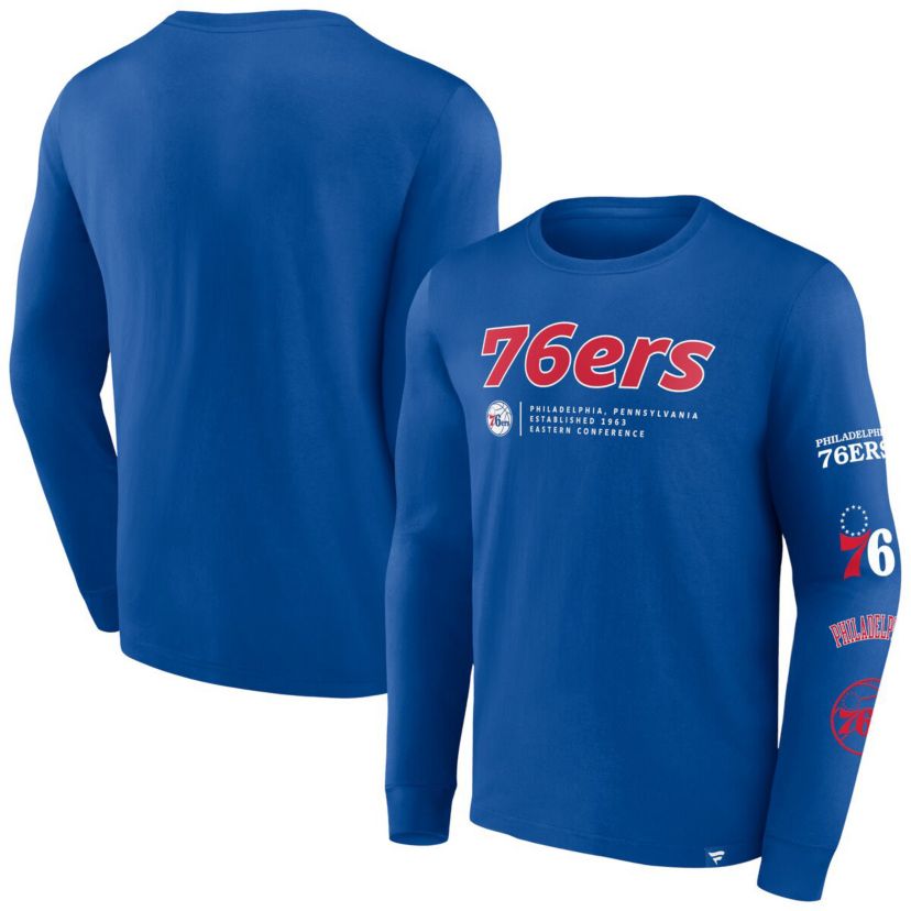 NBA Fanatics Philadelphia 76ers Baseline Long Sleeve T-Shirt